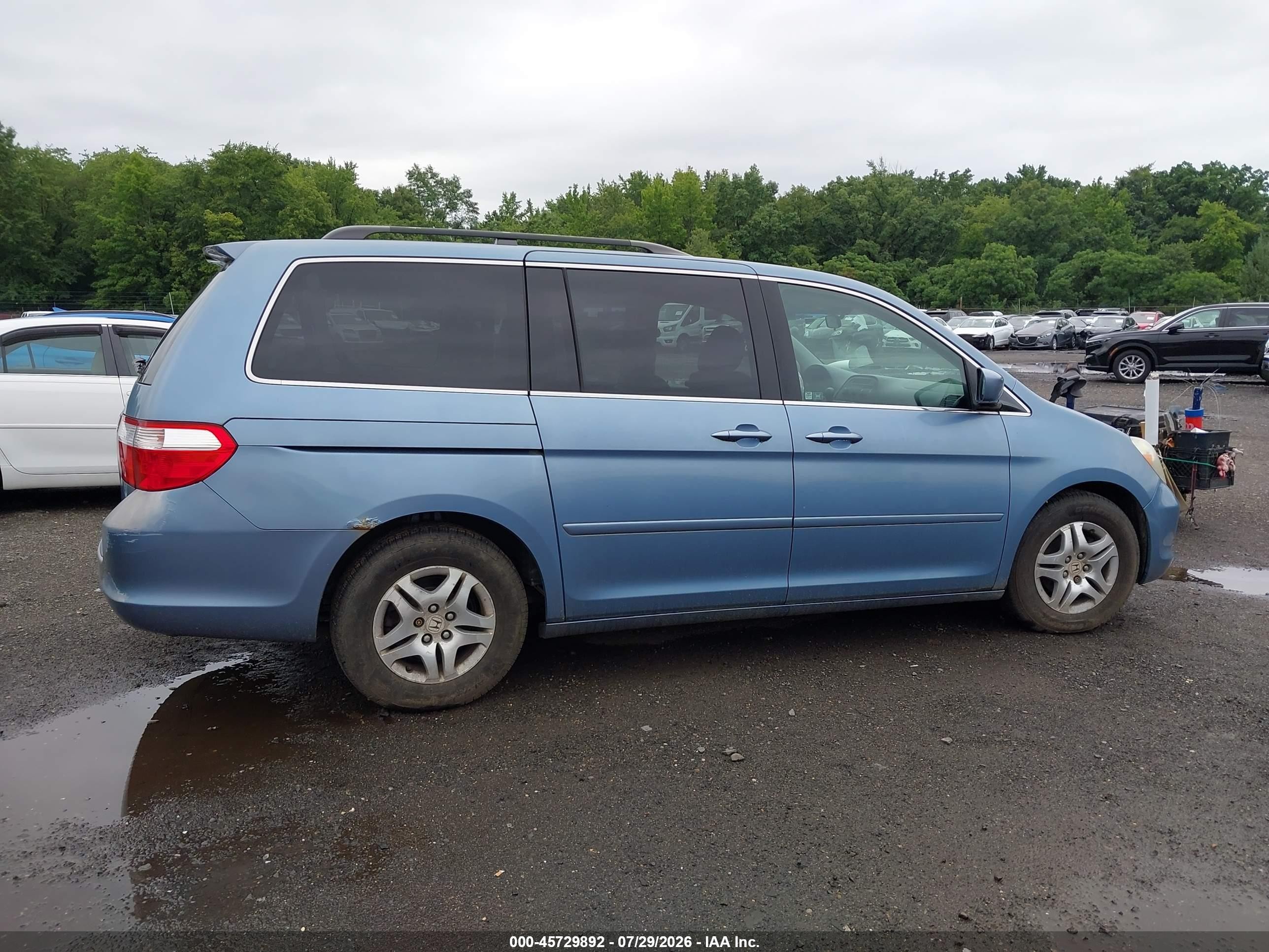 2007 Honda Odyssey Ex Light Blue vin: 5FNRL38477B104939