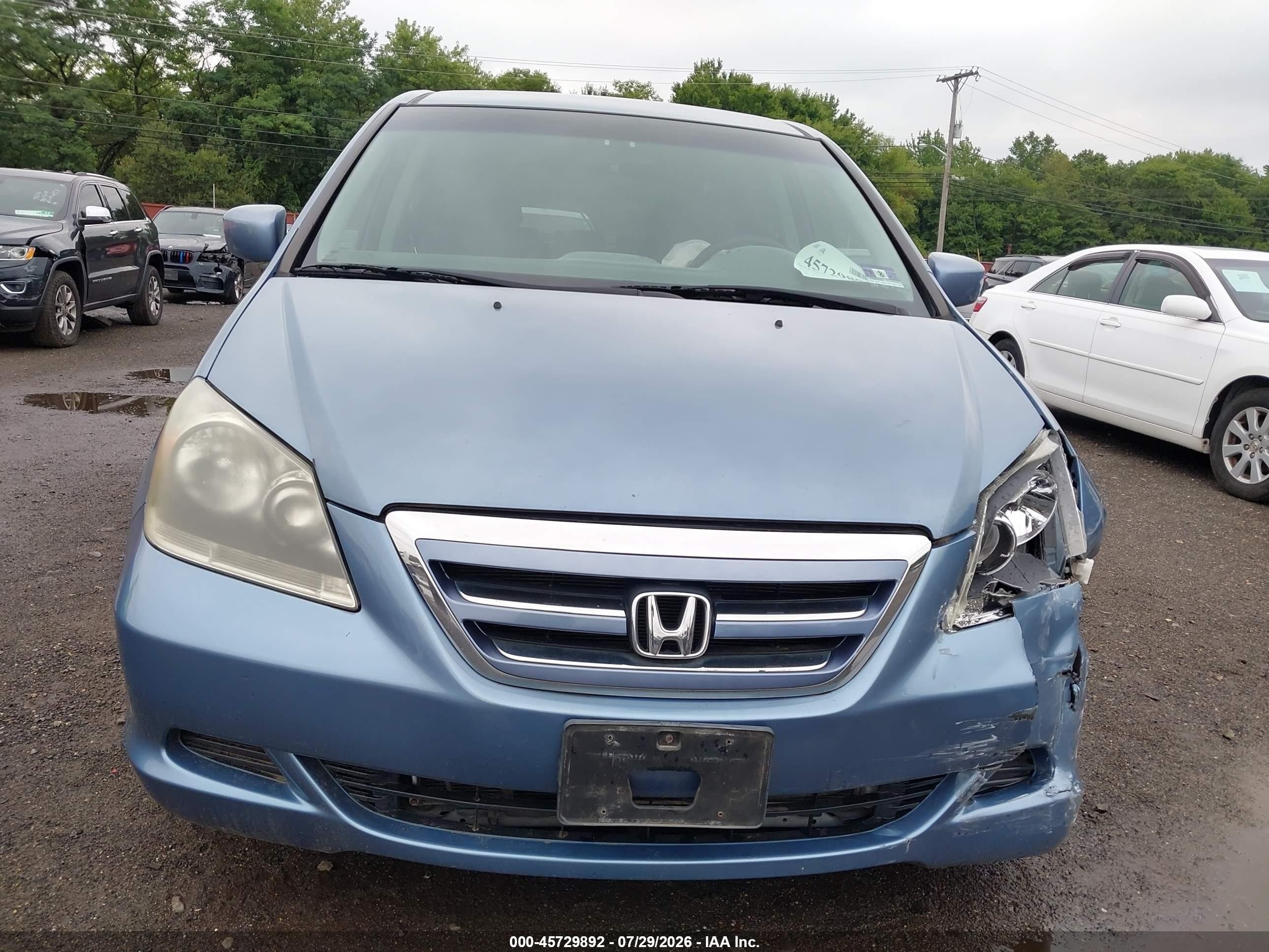 2007 Honda Odyssey Ex Light Blue vin: 5FNRL38477B104939