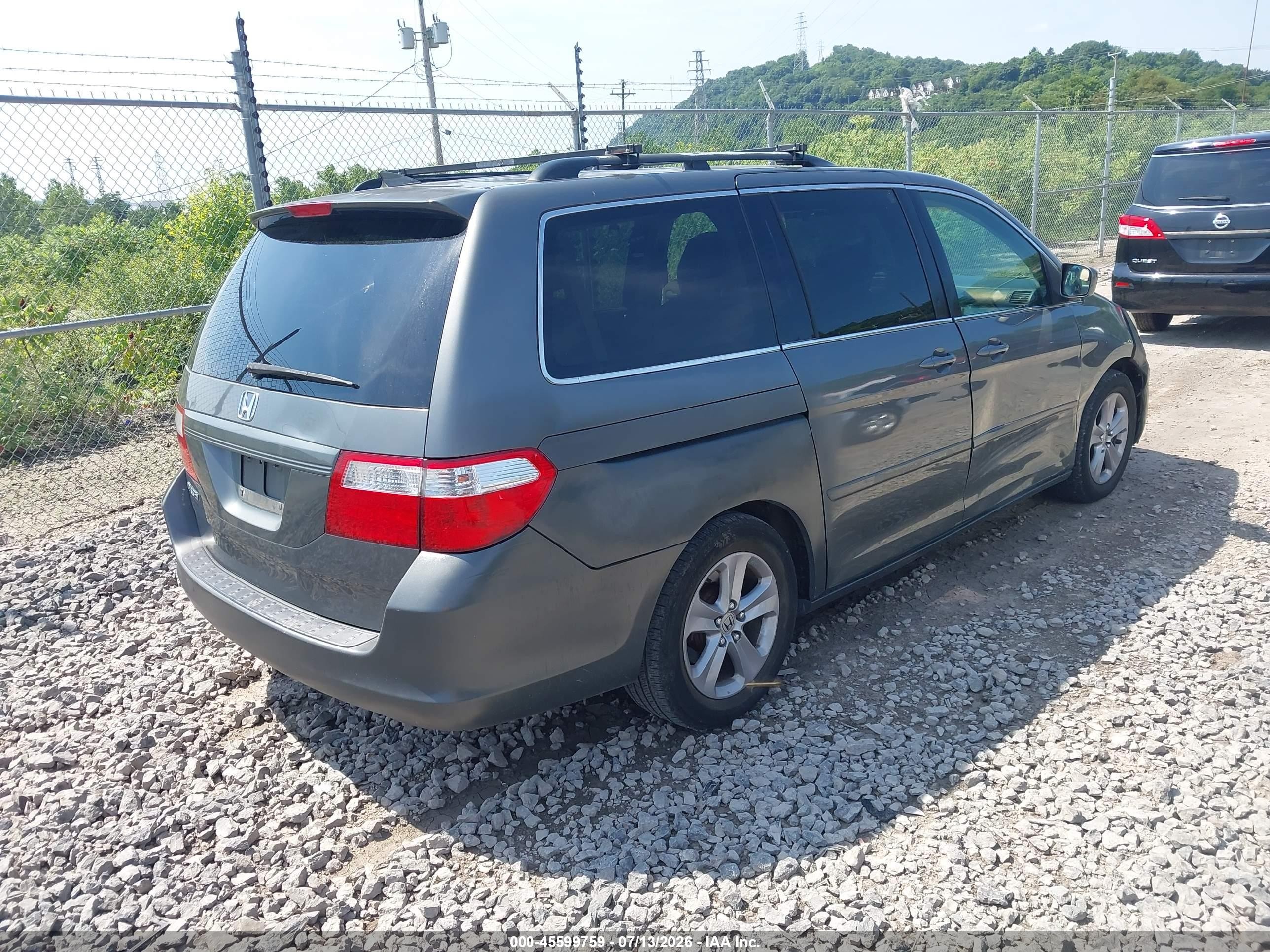 2007 Honda Odyssey Ex Gray vin: 5FNRL38477B409471
