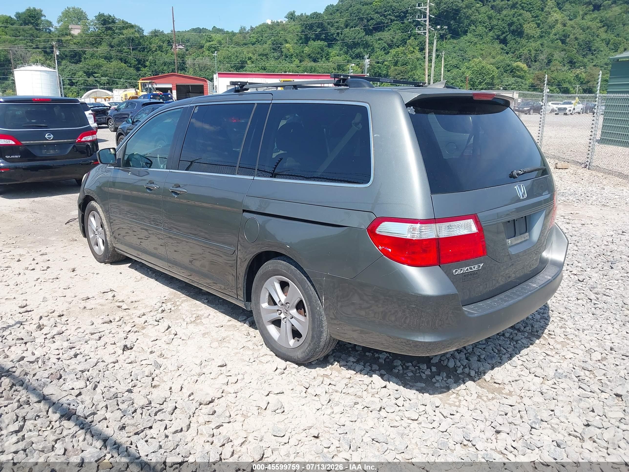 2007 Honda Odyssey Ex Gray vin: 5FNRL38477B409471