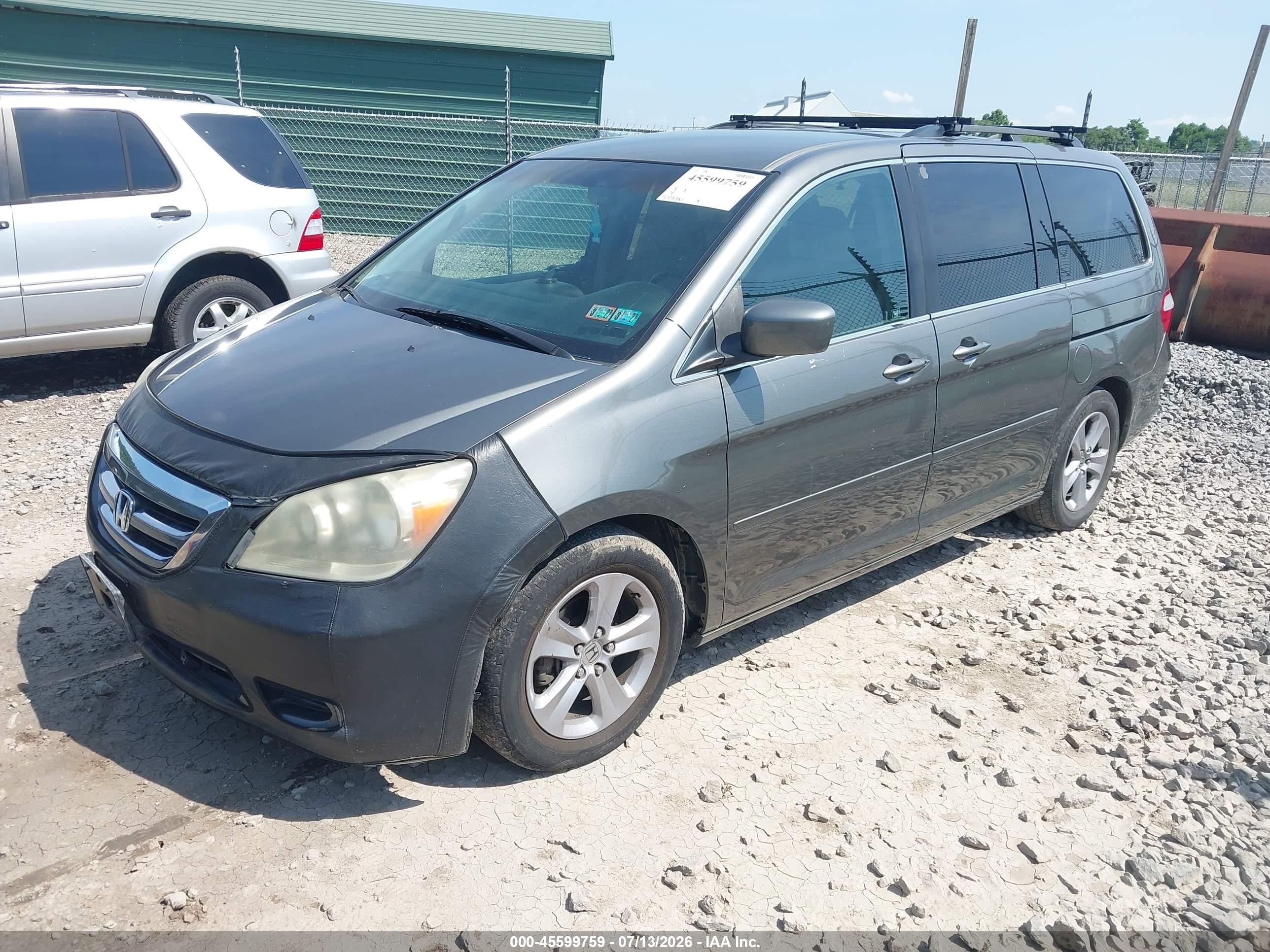 2007 Honda Odyssey Ex Gray vin: 5FNRL38477B409471