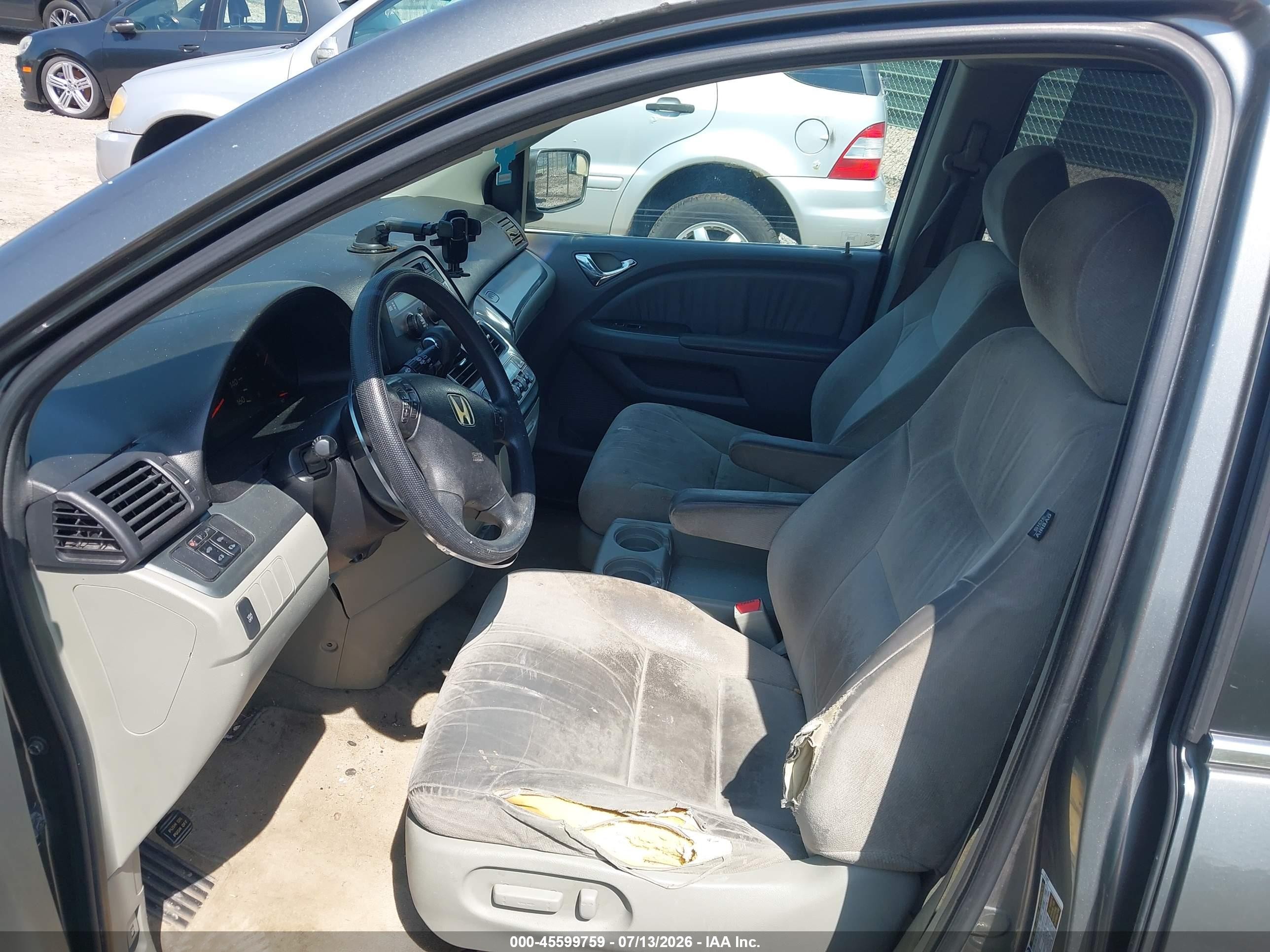 2007 Honda Odyssey Ex Gray vin: 5FNRL38477B409471