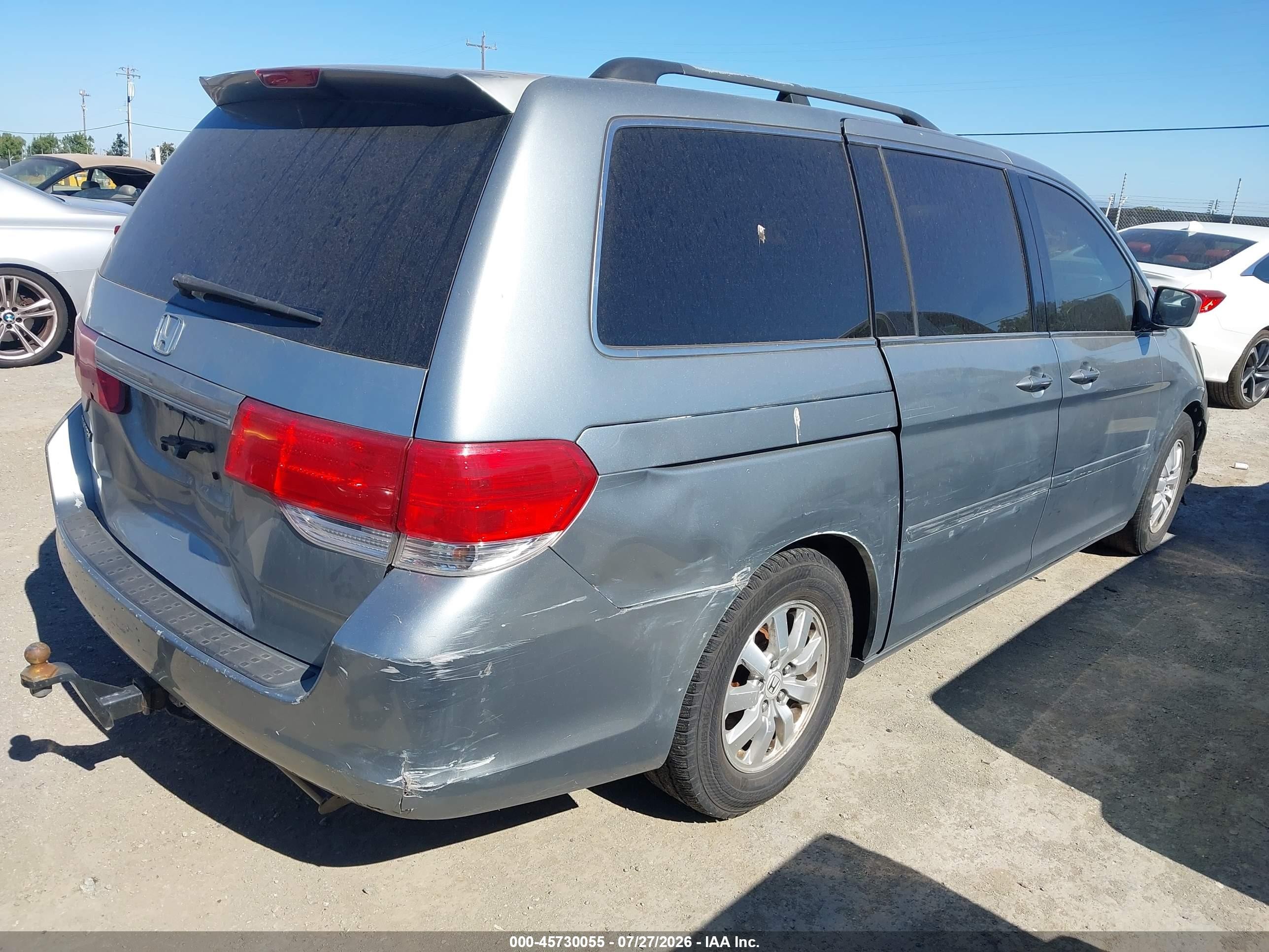 2008 Honda Odyssey Ex Light Blue vin: 5FNRL38478B058563