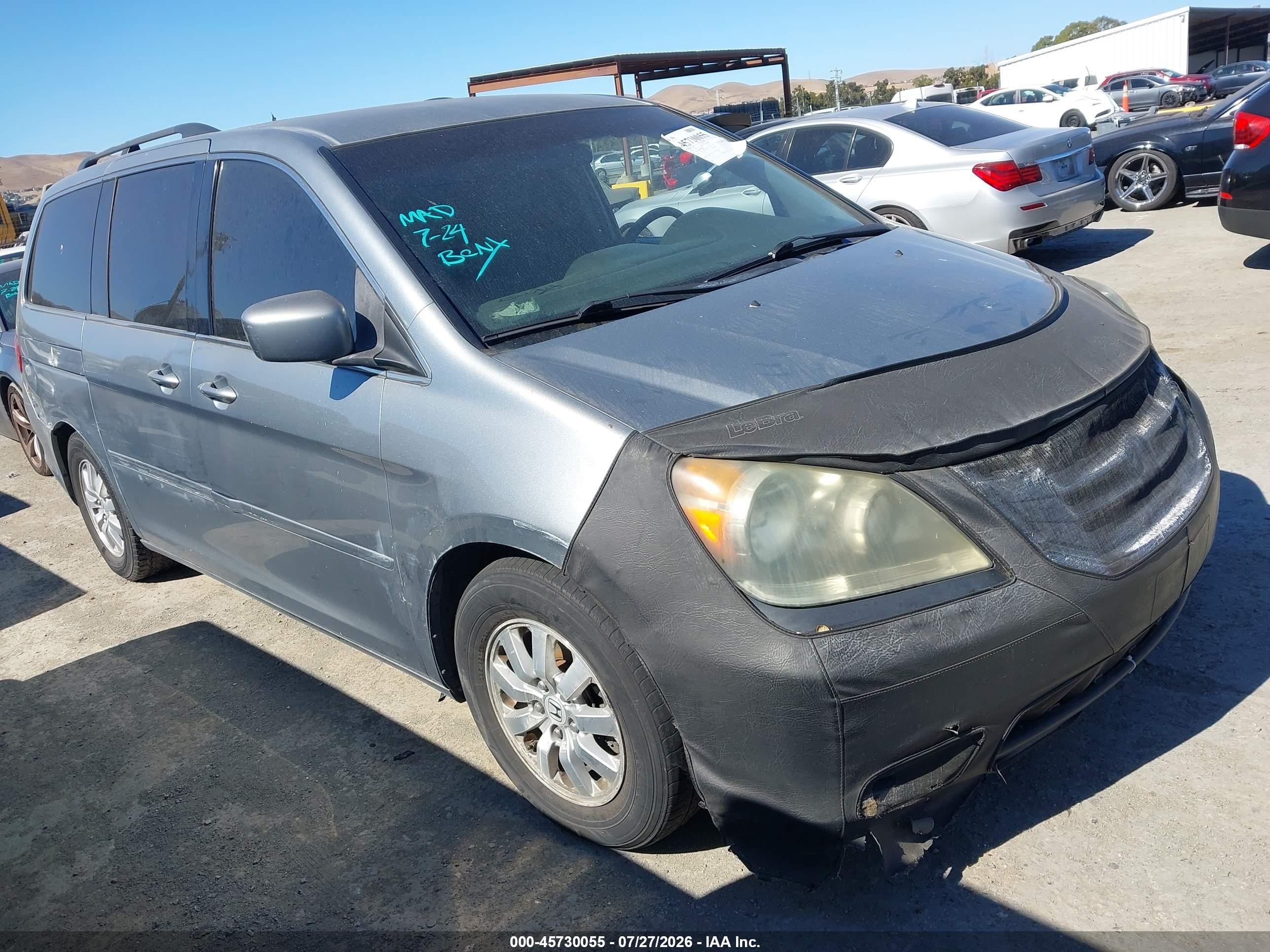 2008 Honda Odyssey Ex Light Blue vin: 5FNRL38478B058563