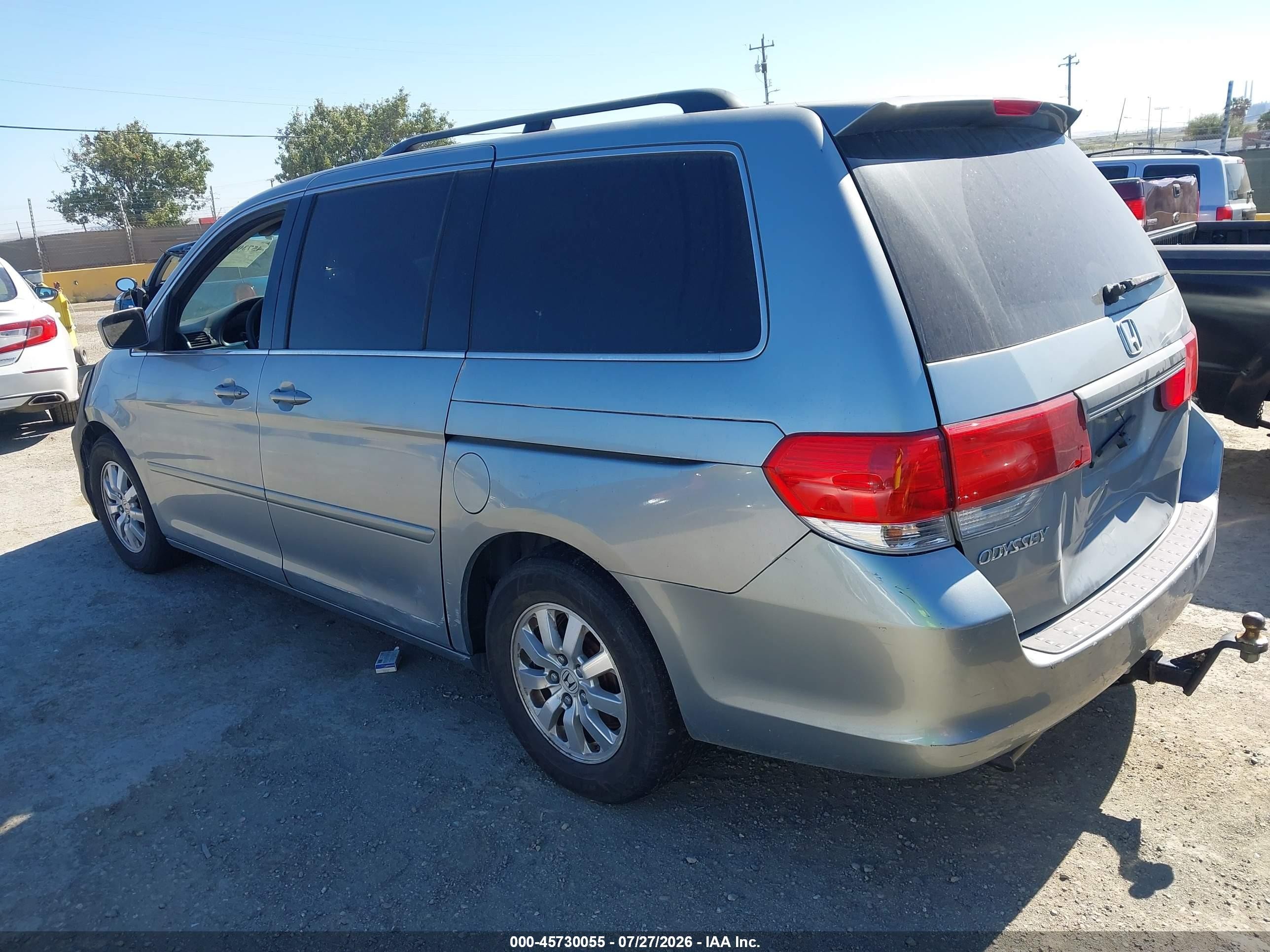 2008 Honda Odyssey Ex Light Blue vin: 5FNRL38478B058563