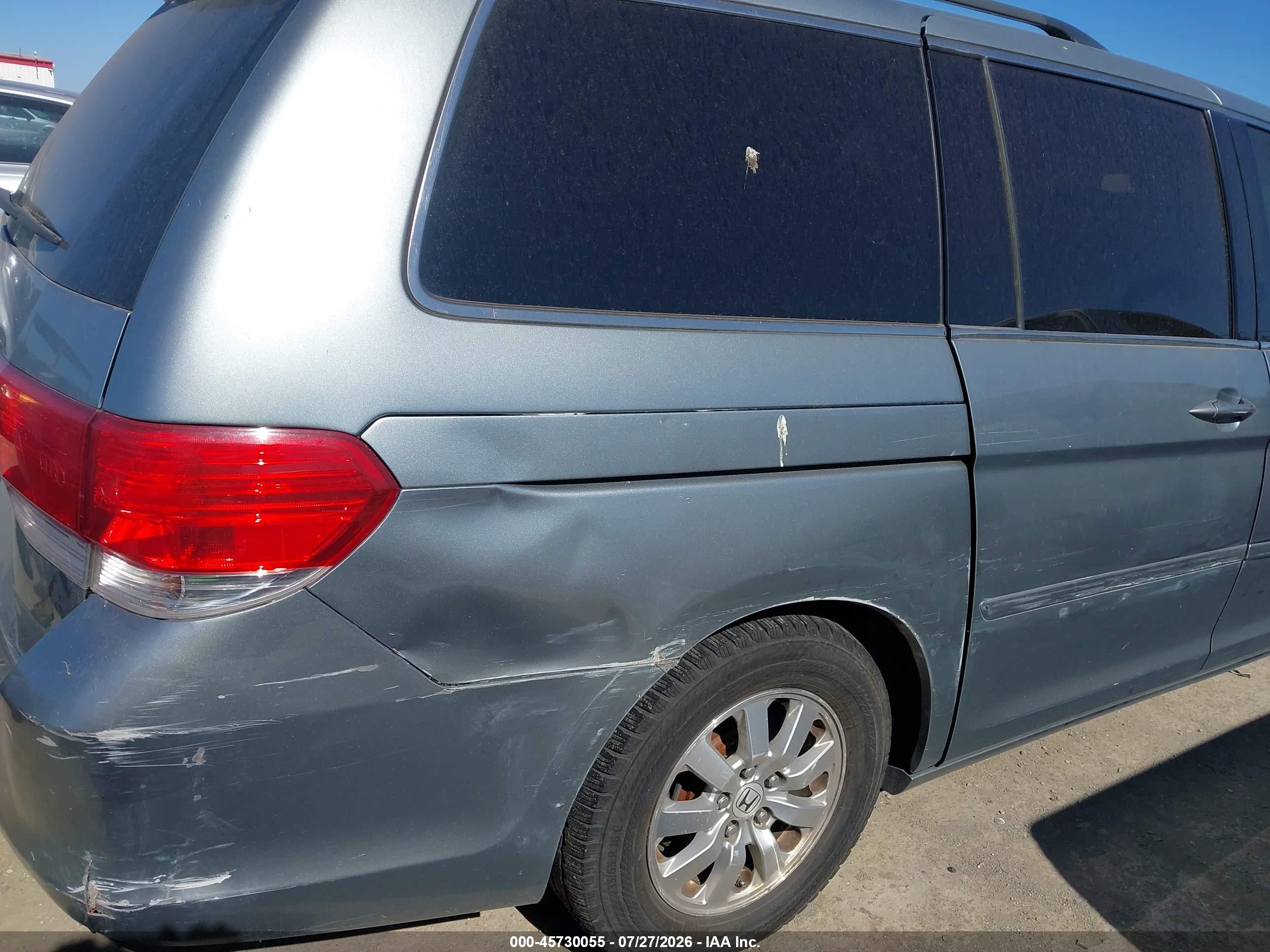 2008 Honda Odyssey Ex Light Blue vin: 5FNRL38478B058563