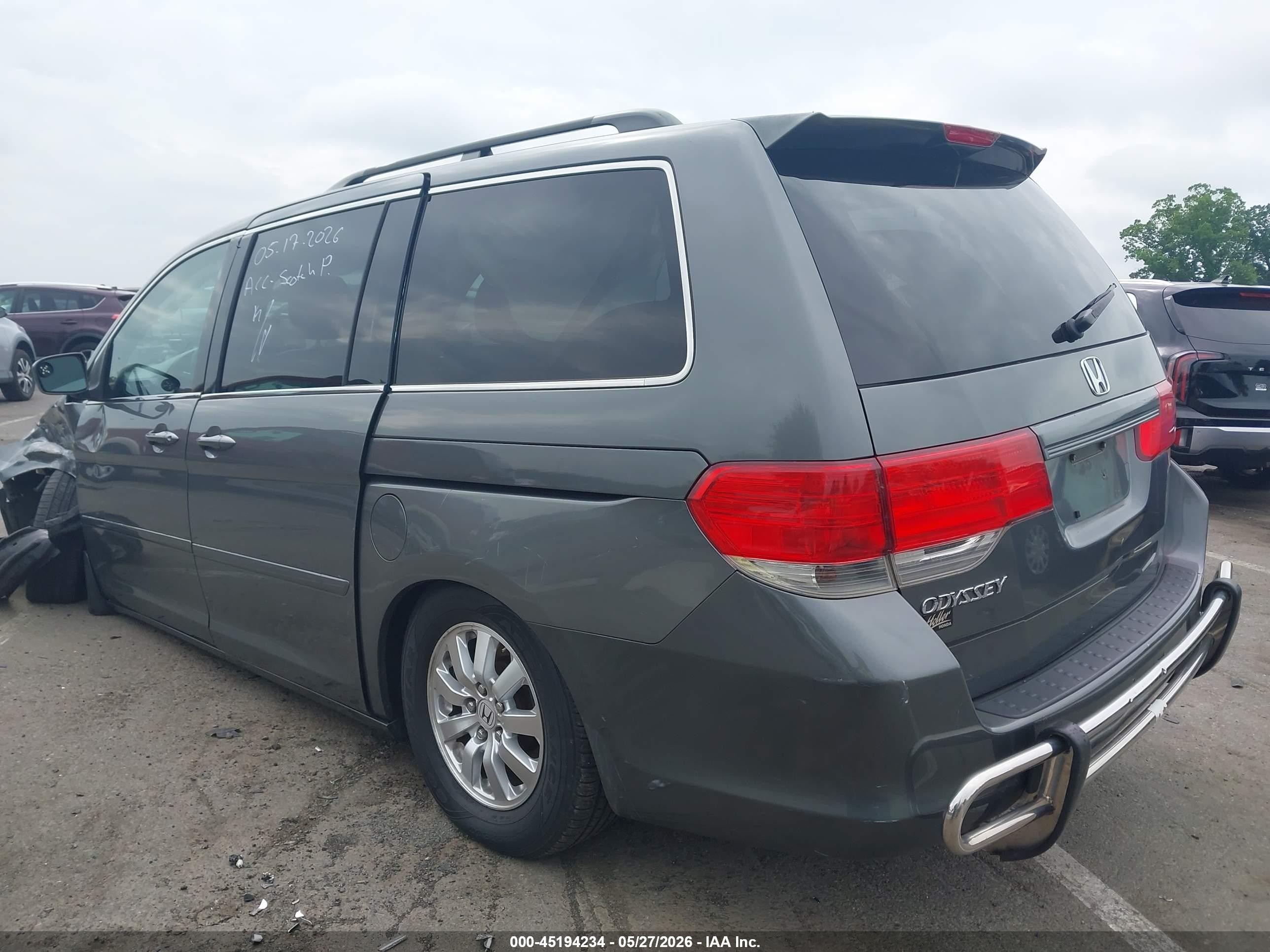 2008 Honda Odyssey Ex Gray vin: 5FNRL38478B079509