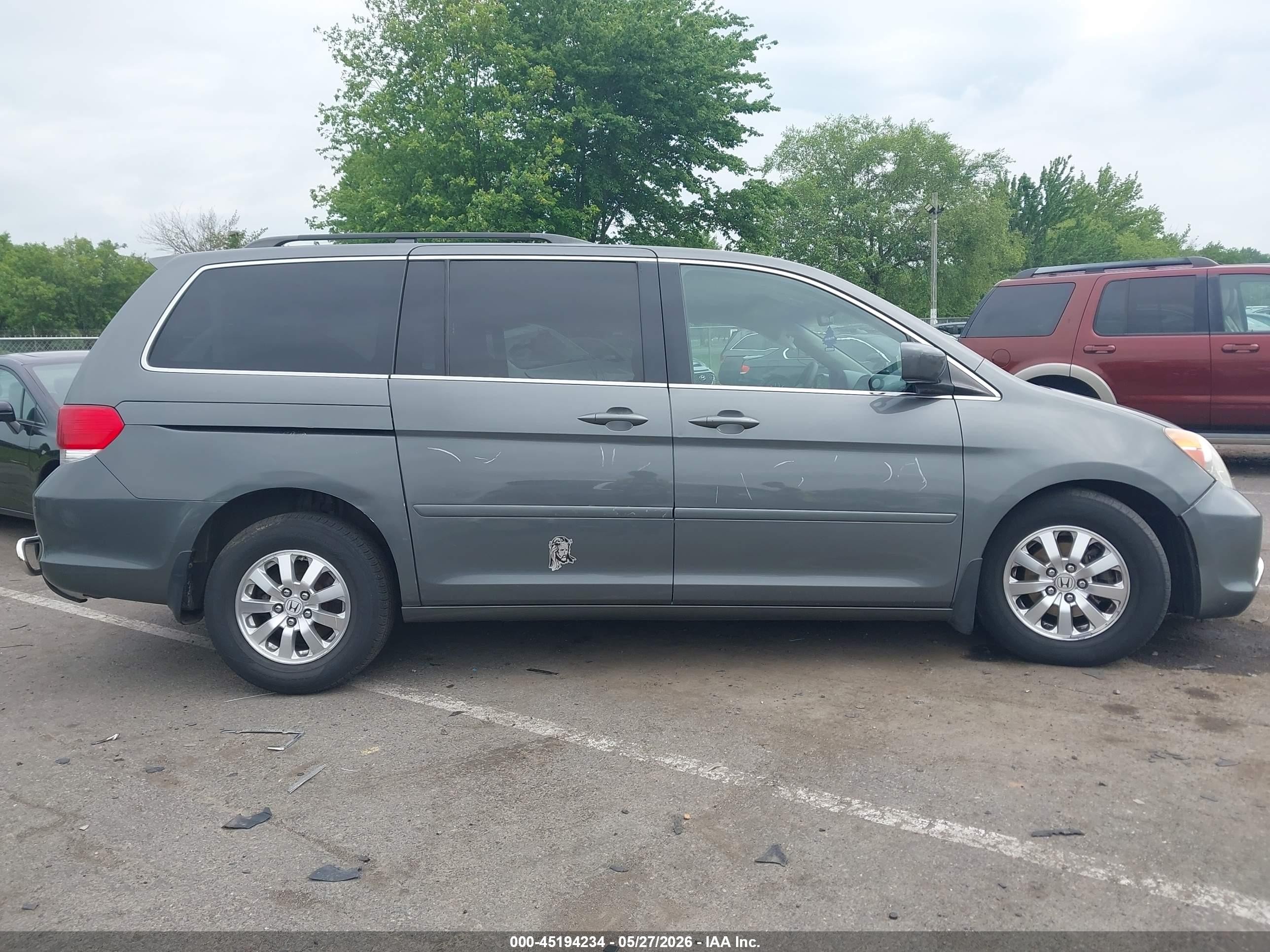 2008 Honda Odyssey Ex Gray vin: 5FNRL38478B079509