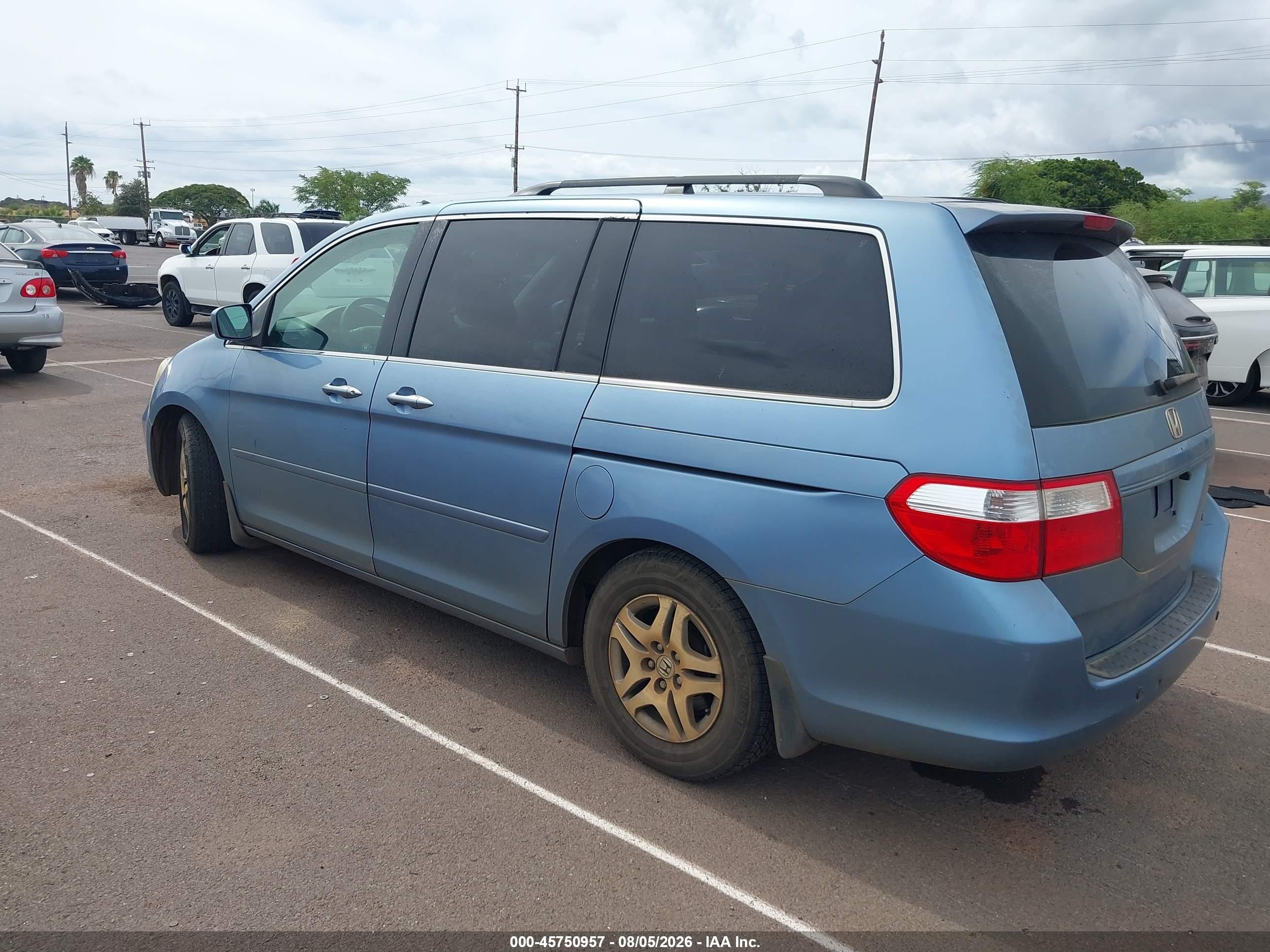 2005 Honda Odyssey Ex Blue vin: 5FNRL38485B072810