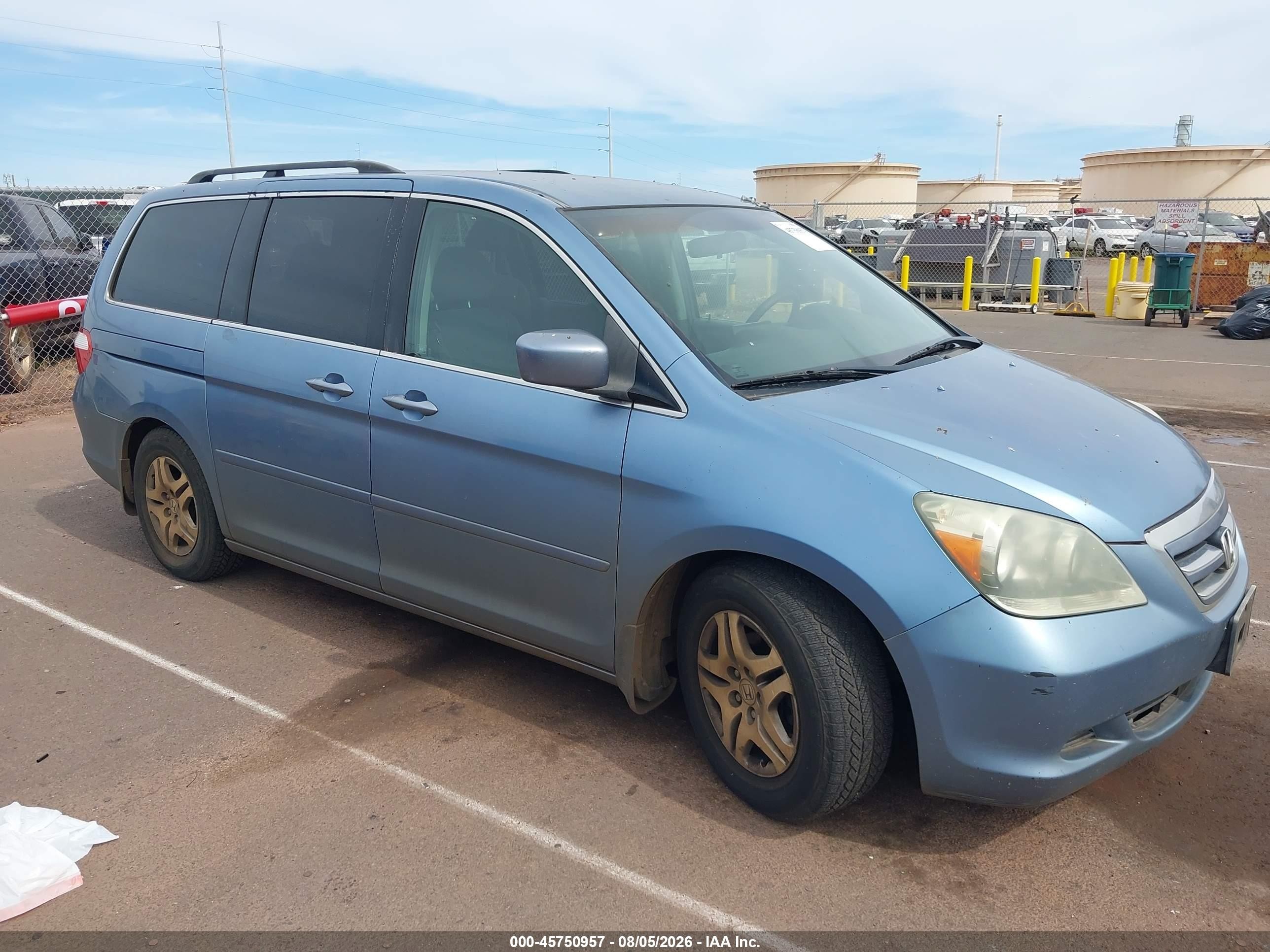 2005 Honda Odyssey Ex Blue vin: 5FNRL38485B072810