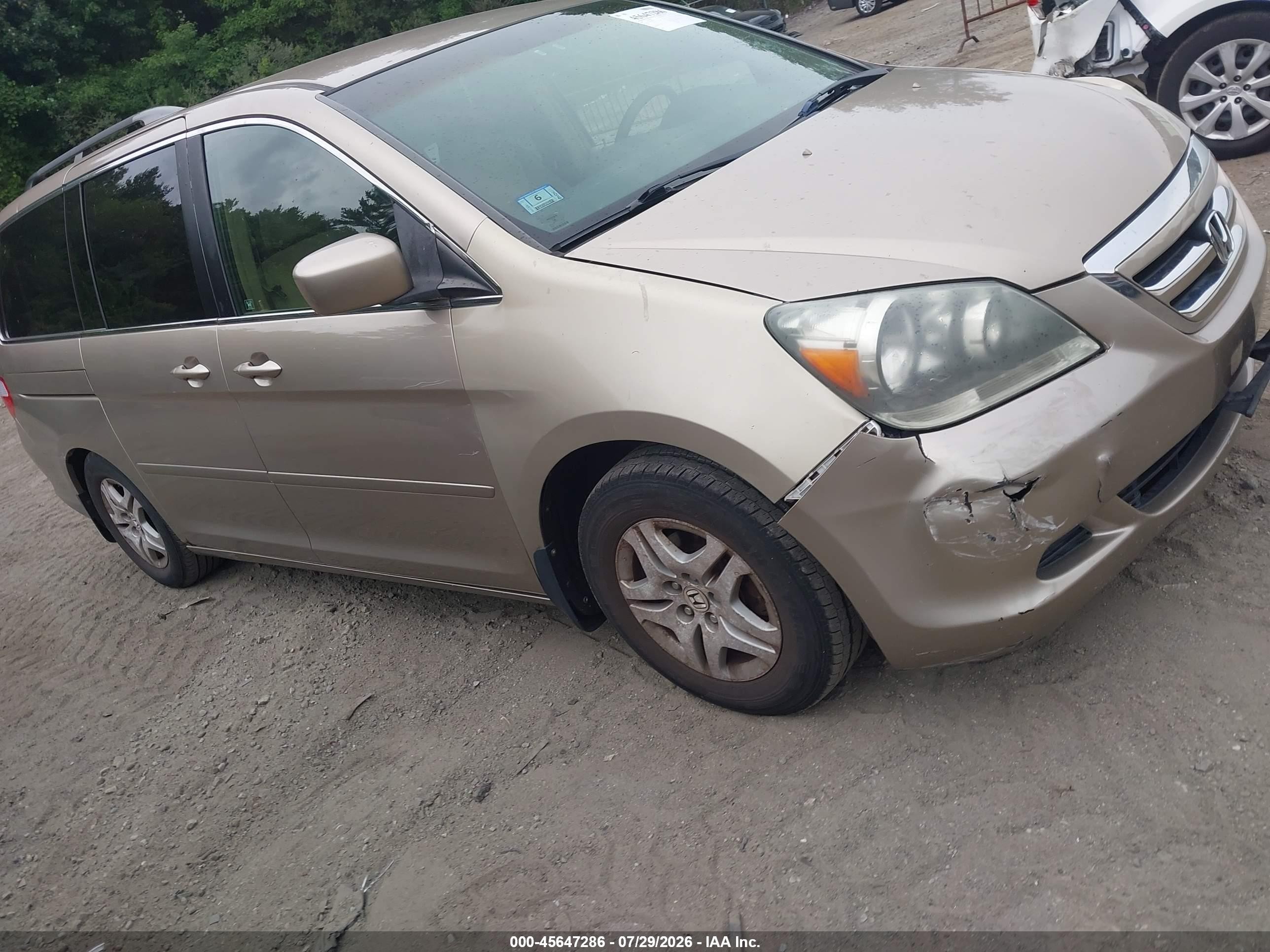 2006 Honda Odyssey Ex Gold vin: 5FNRL38486B068256