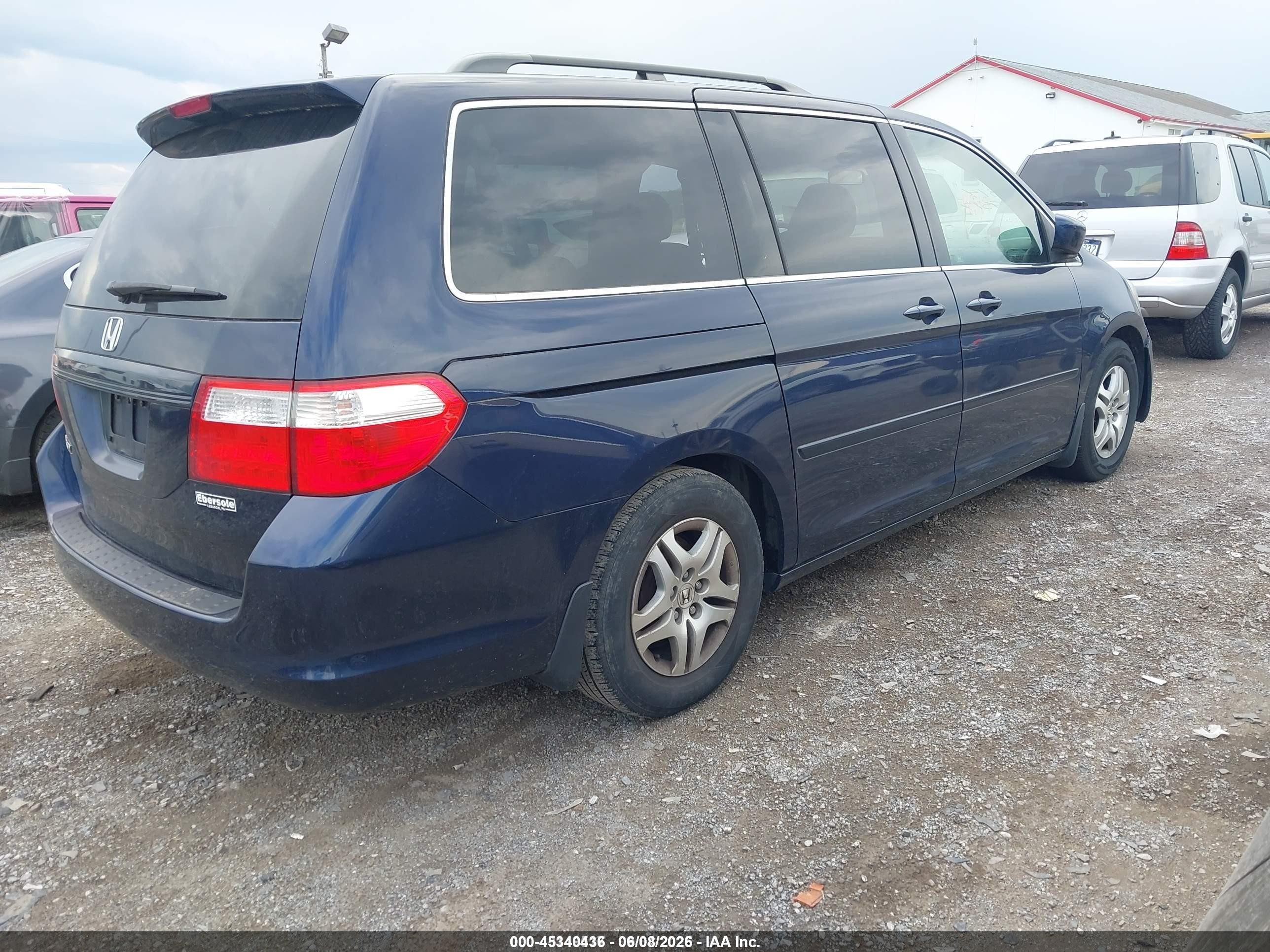 2006 Honda Odyssey Ex Dark Blue vin: 5FNRL38486B090533