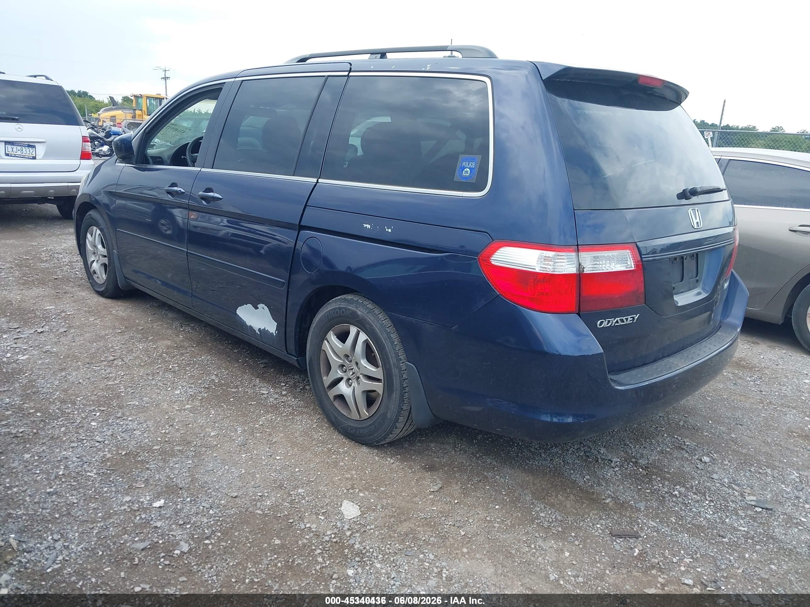 2006 Honda Odyssey Ex Dark Blue vin: 5FNRL38486B090533
