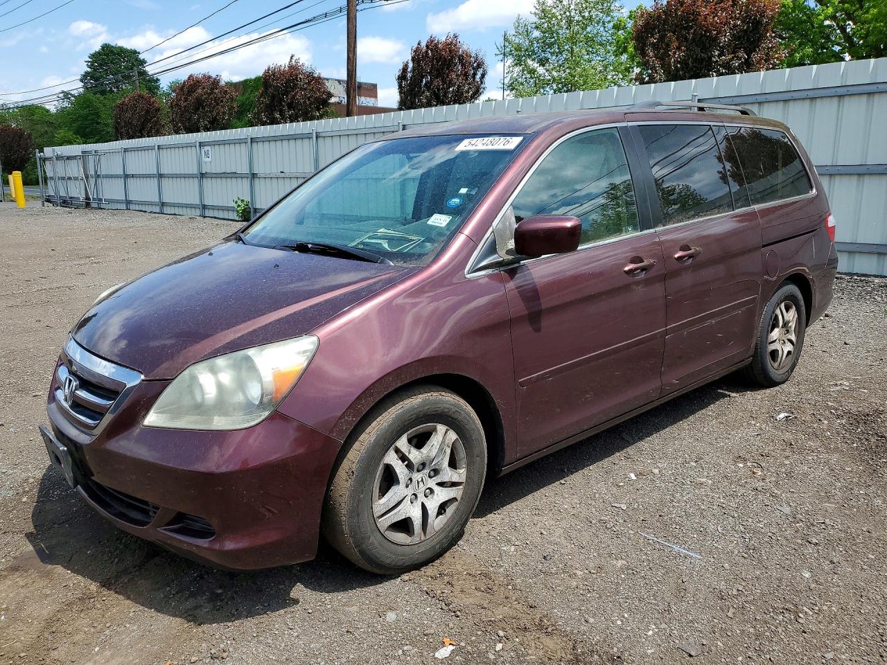 2007 Honda Odyssey Ex Burgundy vin: 5FNRL38487B015350