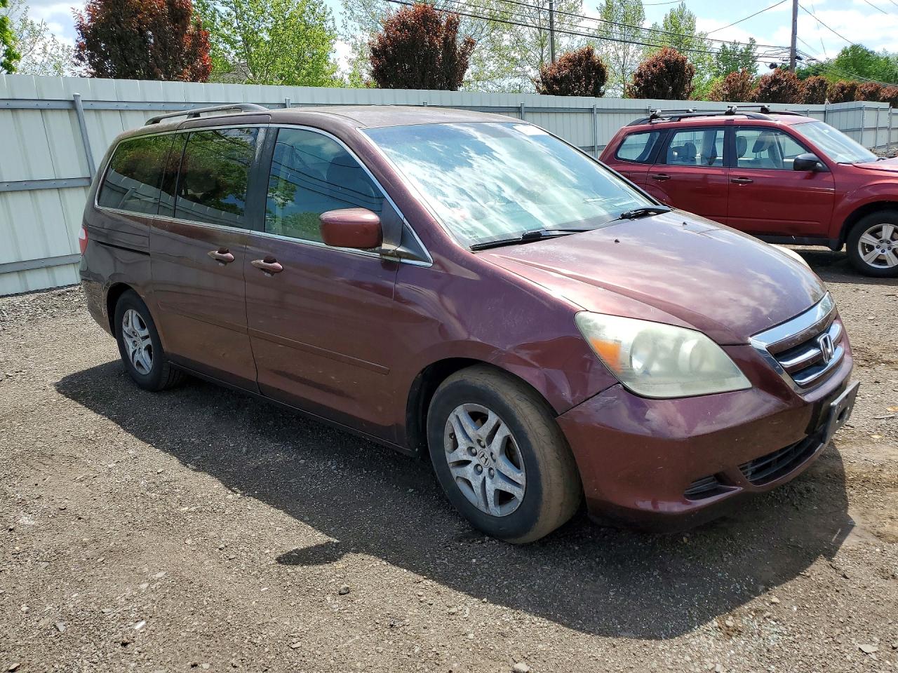 2007 Honda Odyssey Ex Burgundy vin: 5FNRL38487B015350