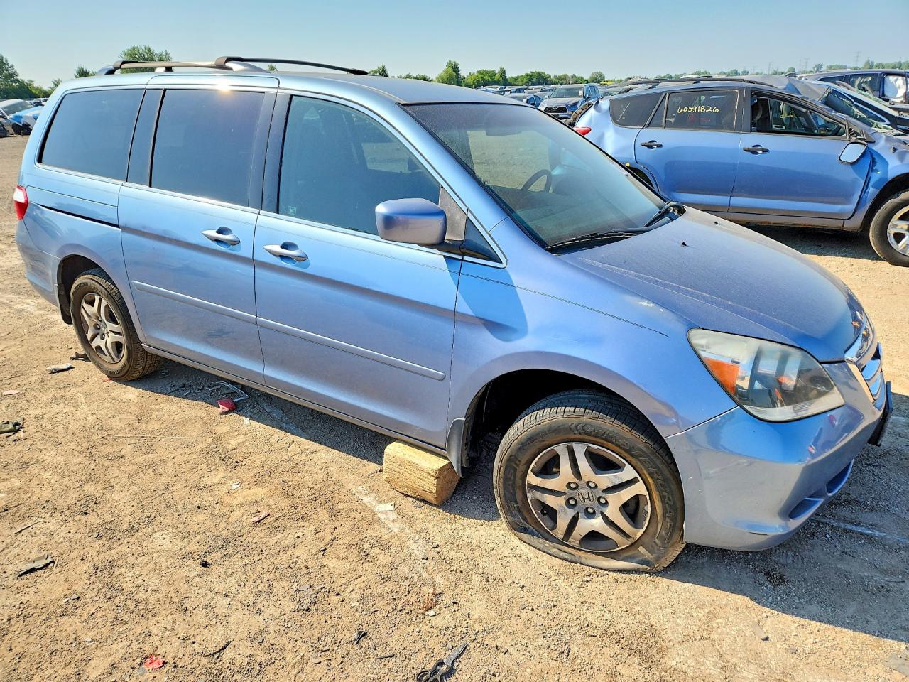 2007 Honda Odyssey Ex Blue vin: 5FNRL38487B031967