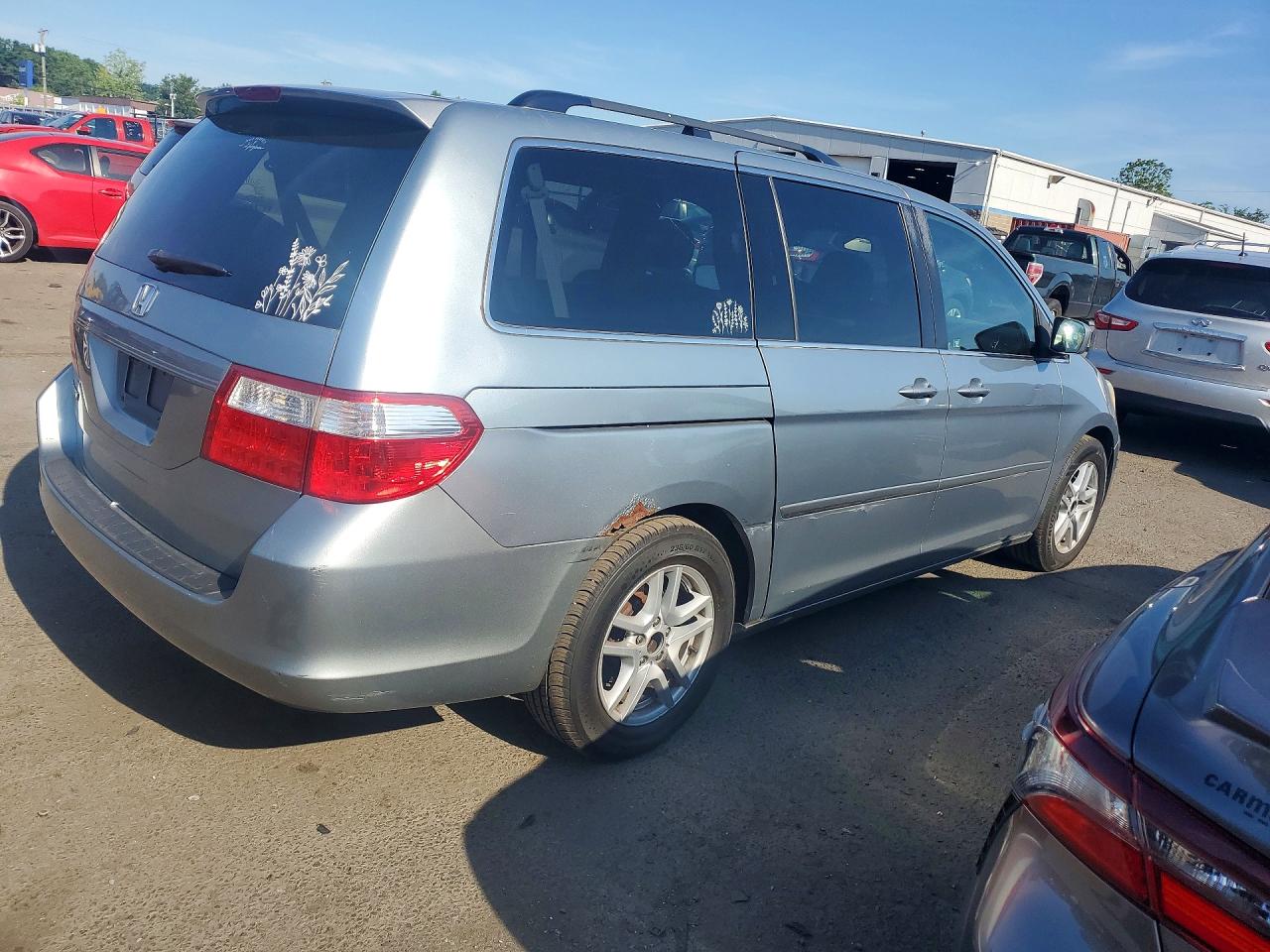 2007 Honda Odyssey Ex Gray vin: 5FNRL38487B037266