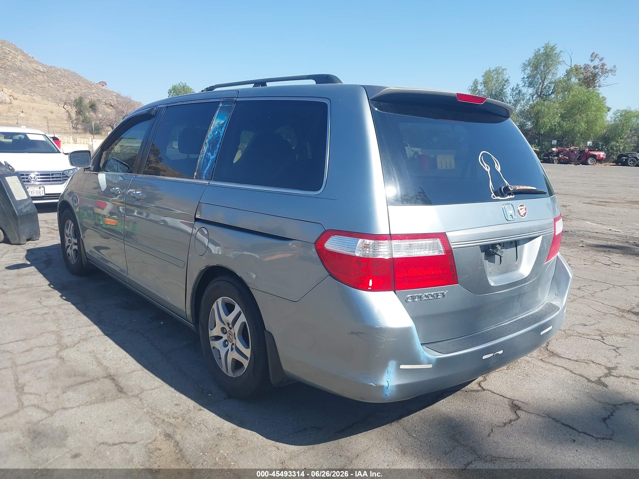 2007 Honda Odyssey Ex Silver vin: 5FNRL38487B039857
