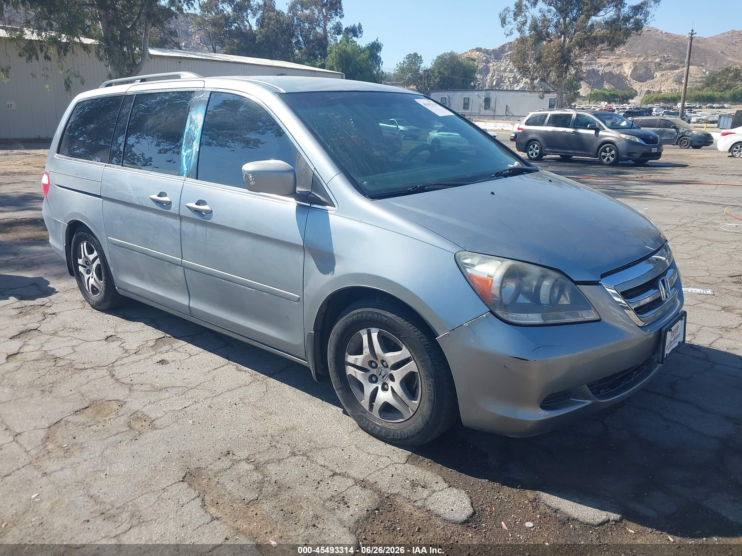 2007 Honda Odyssey Ex Silver vin: 5FNRL38487B039857
