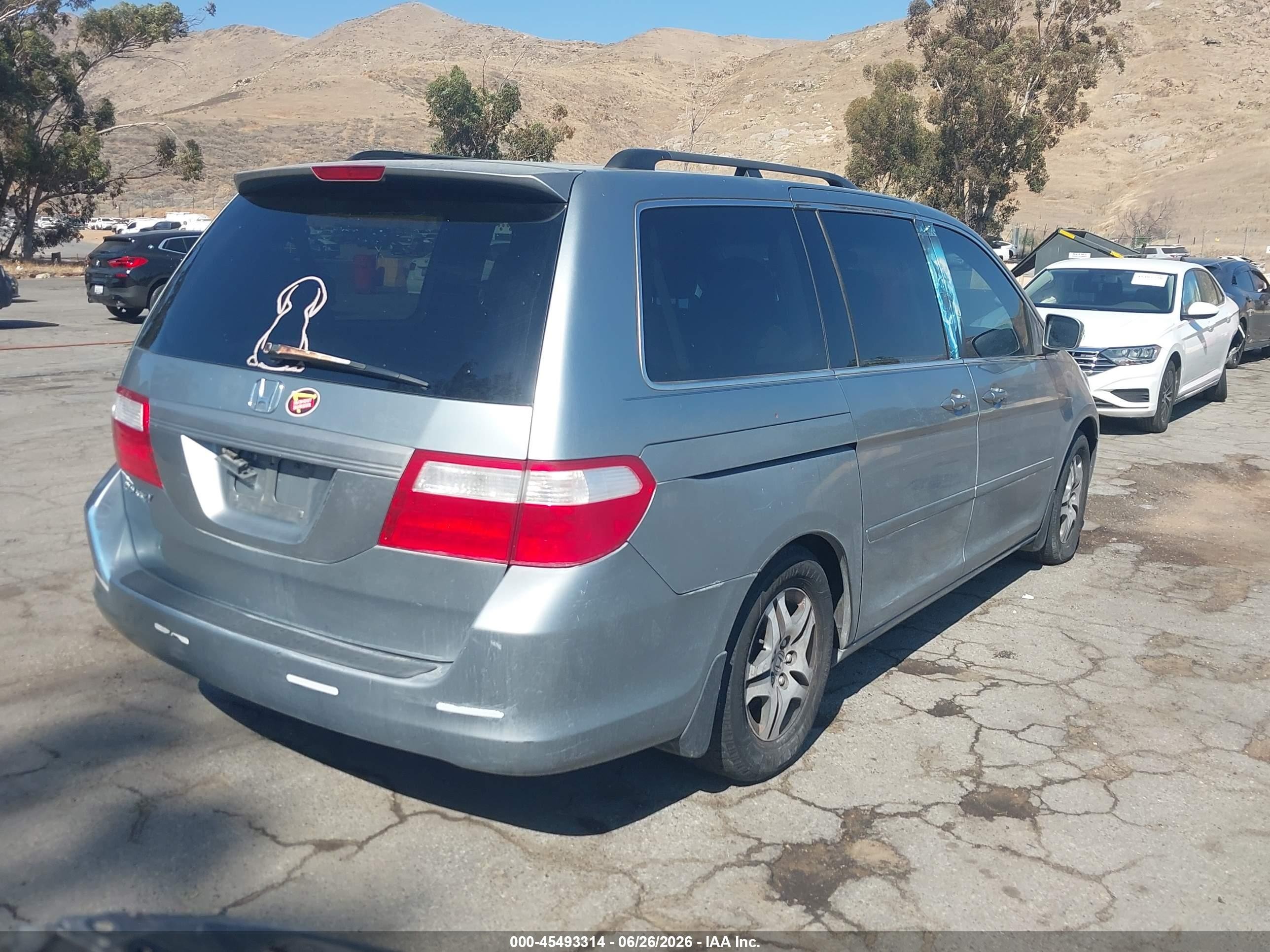 2007 Honda Odyssey Ex Silver vin: 5FNRL38487B039857