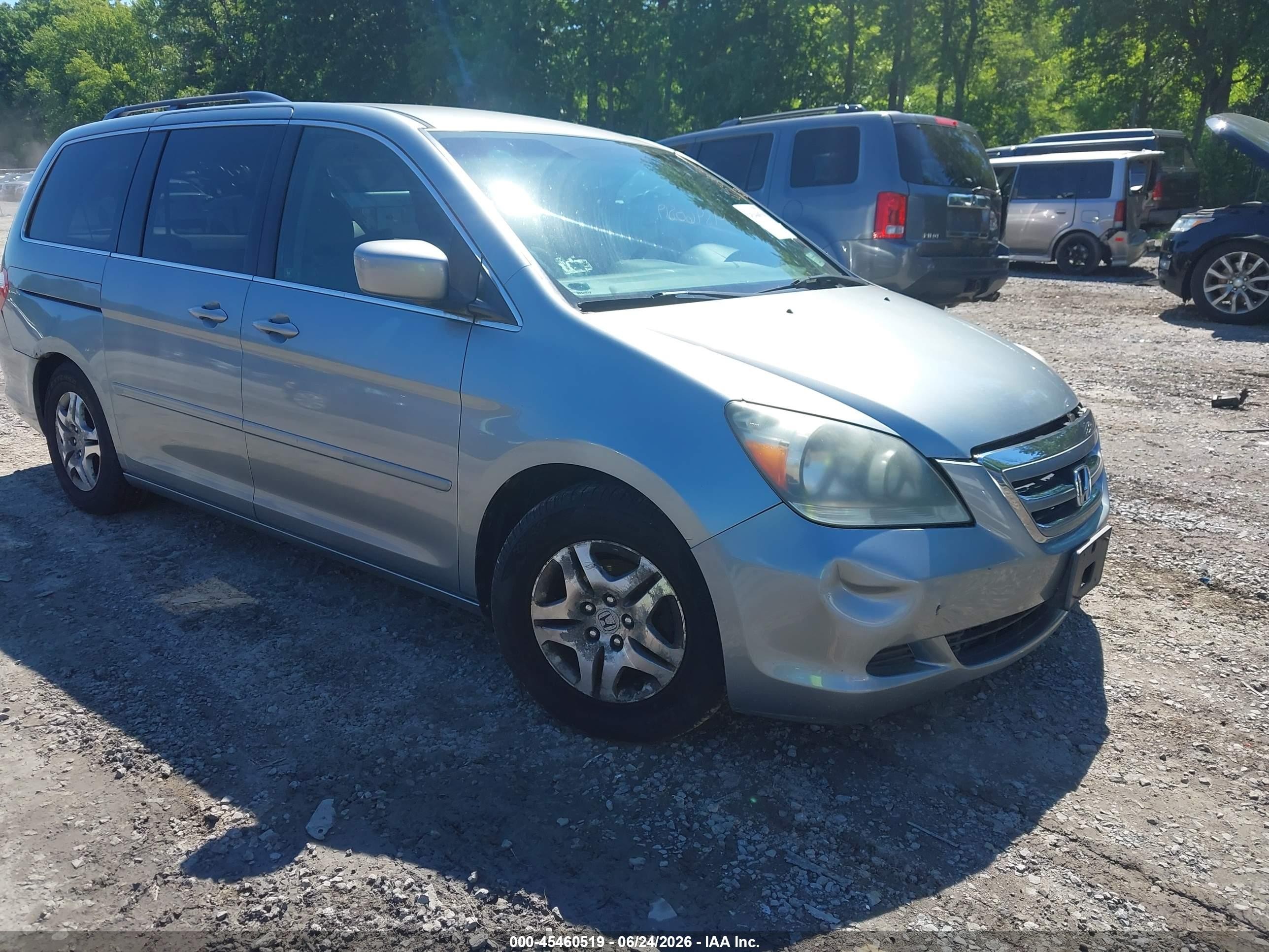 2007 Honda Odyssey Ex Blue vin: 5FNRL38487B044024