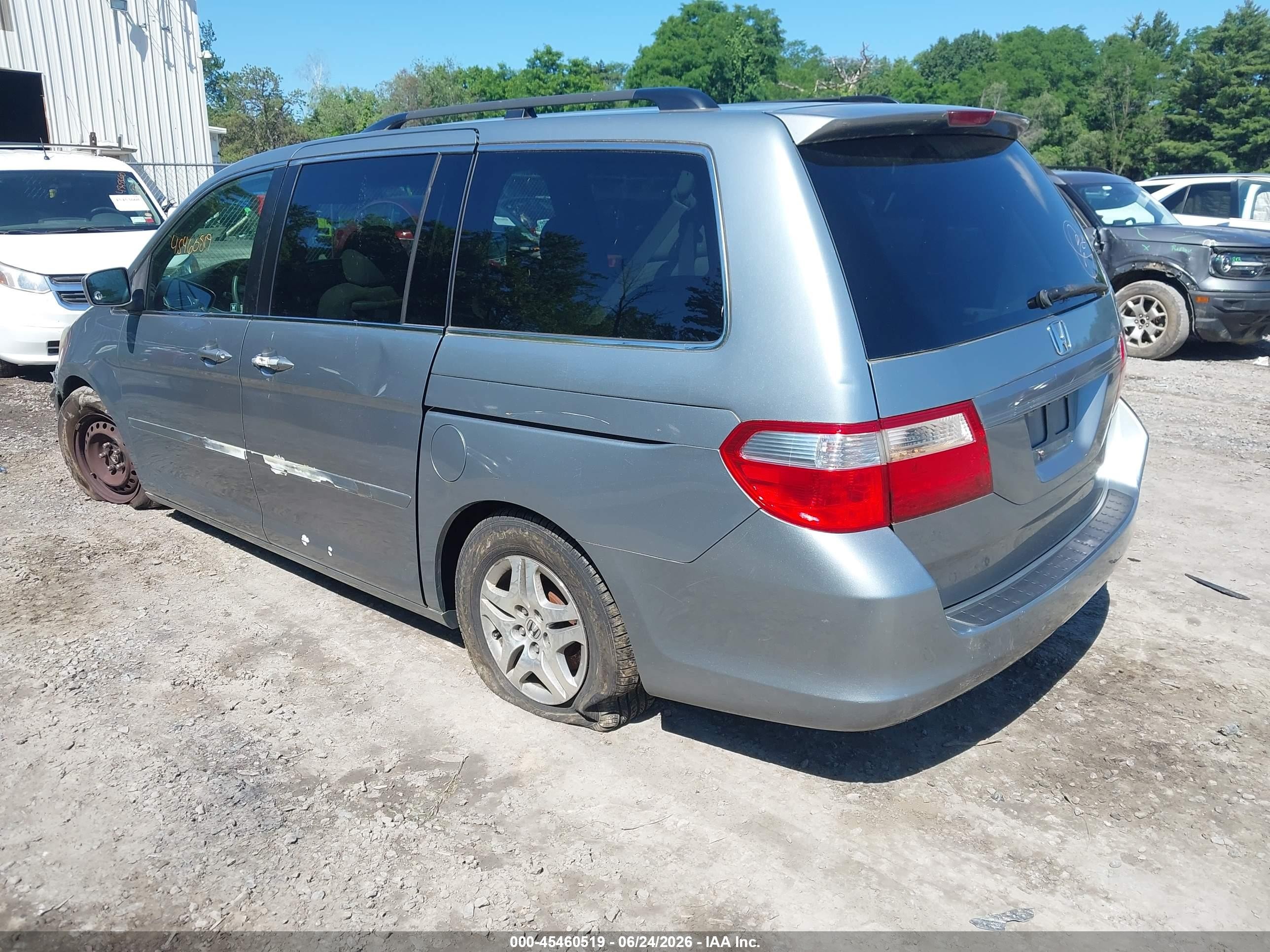 2007 Honda Odyssey Ex Blue vin: 5FNRL38487B044024