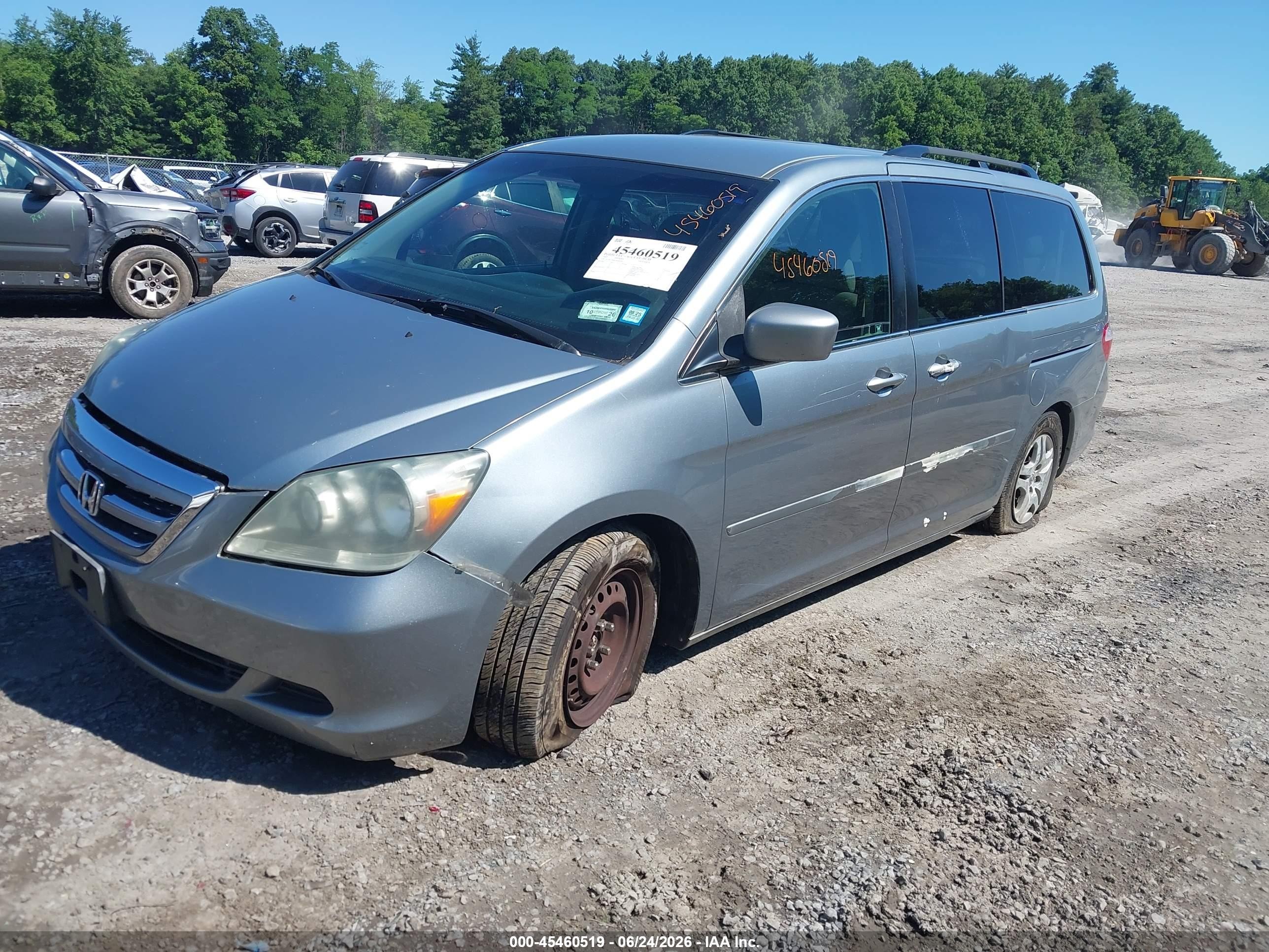 2007 Honda Odyssey Ex Blue vin: 5FNRL38487B044024
