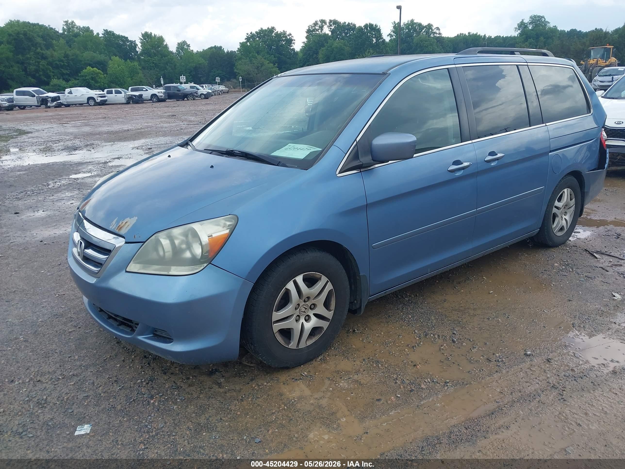 2007 Honda Odyssey Ex Blue vin: 5FNRL38487B048137