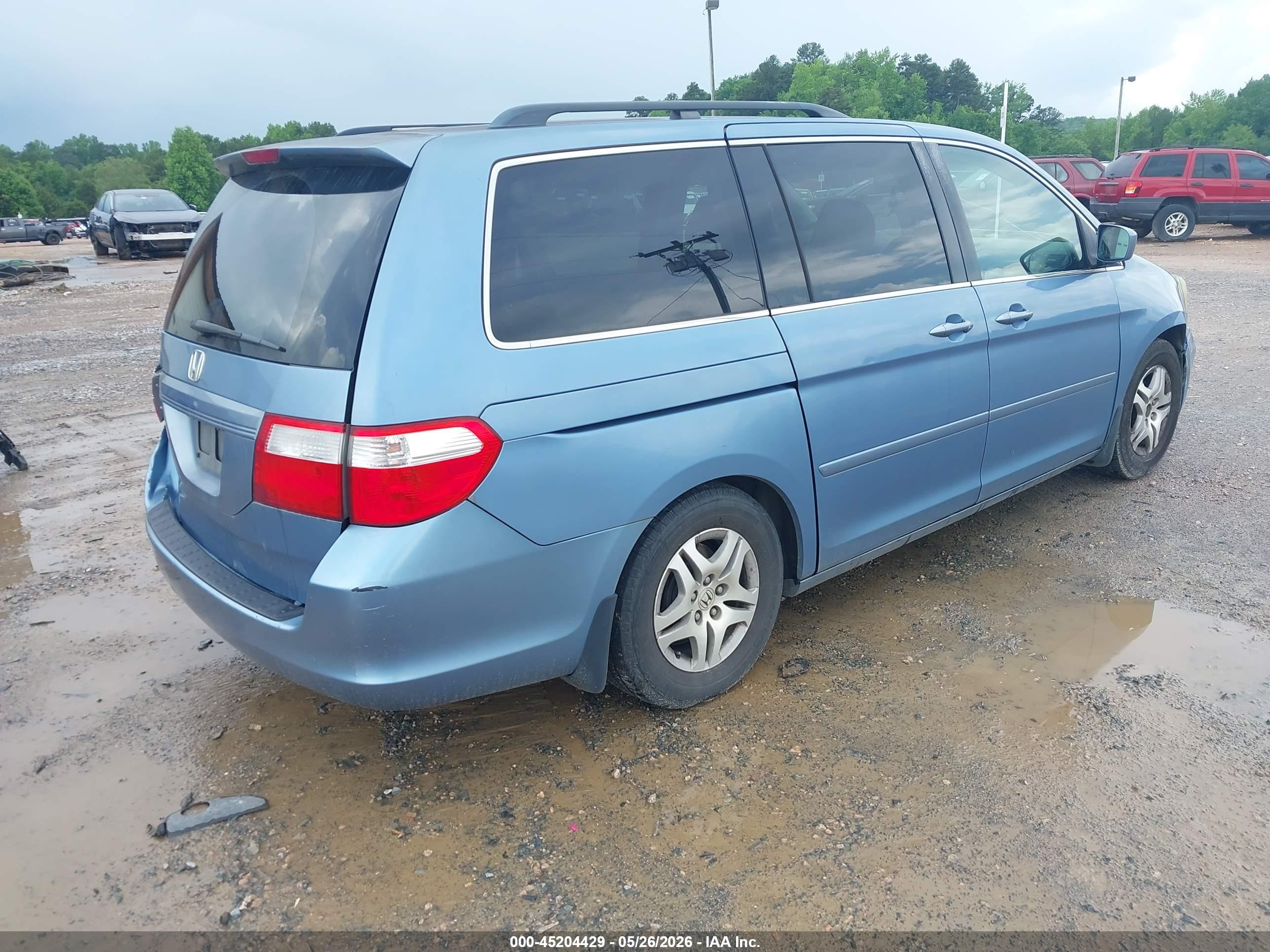 2007 Honda Odyssey Ex Blue vin: 5FNRL38487B048137