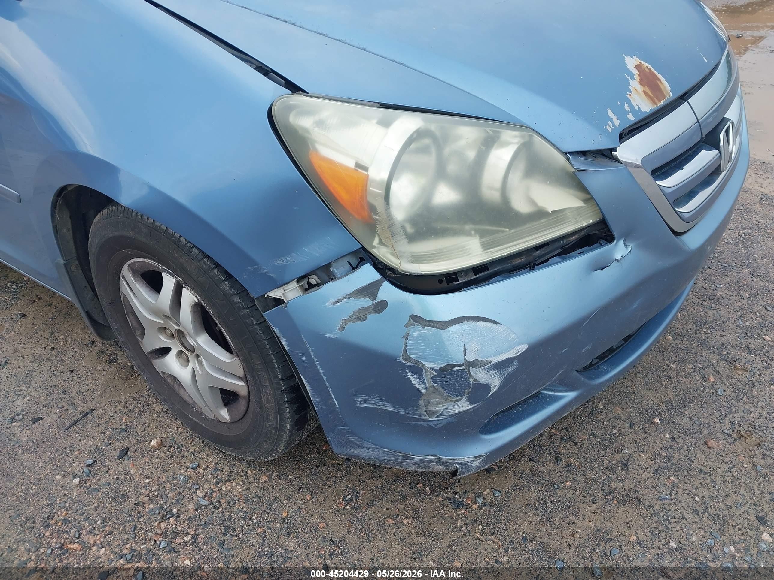 2007 Honda Odyssey Ex Blue vin: 5FNRL38487B048137