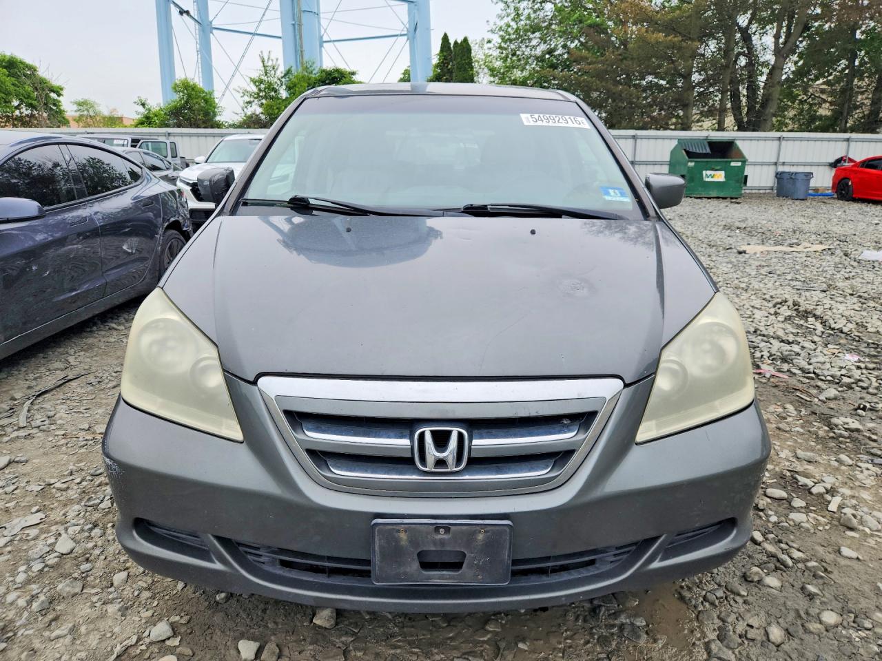 2007 Honda Odyssey Ex Gray vin: 5FNRL38487B436422