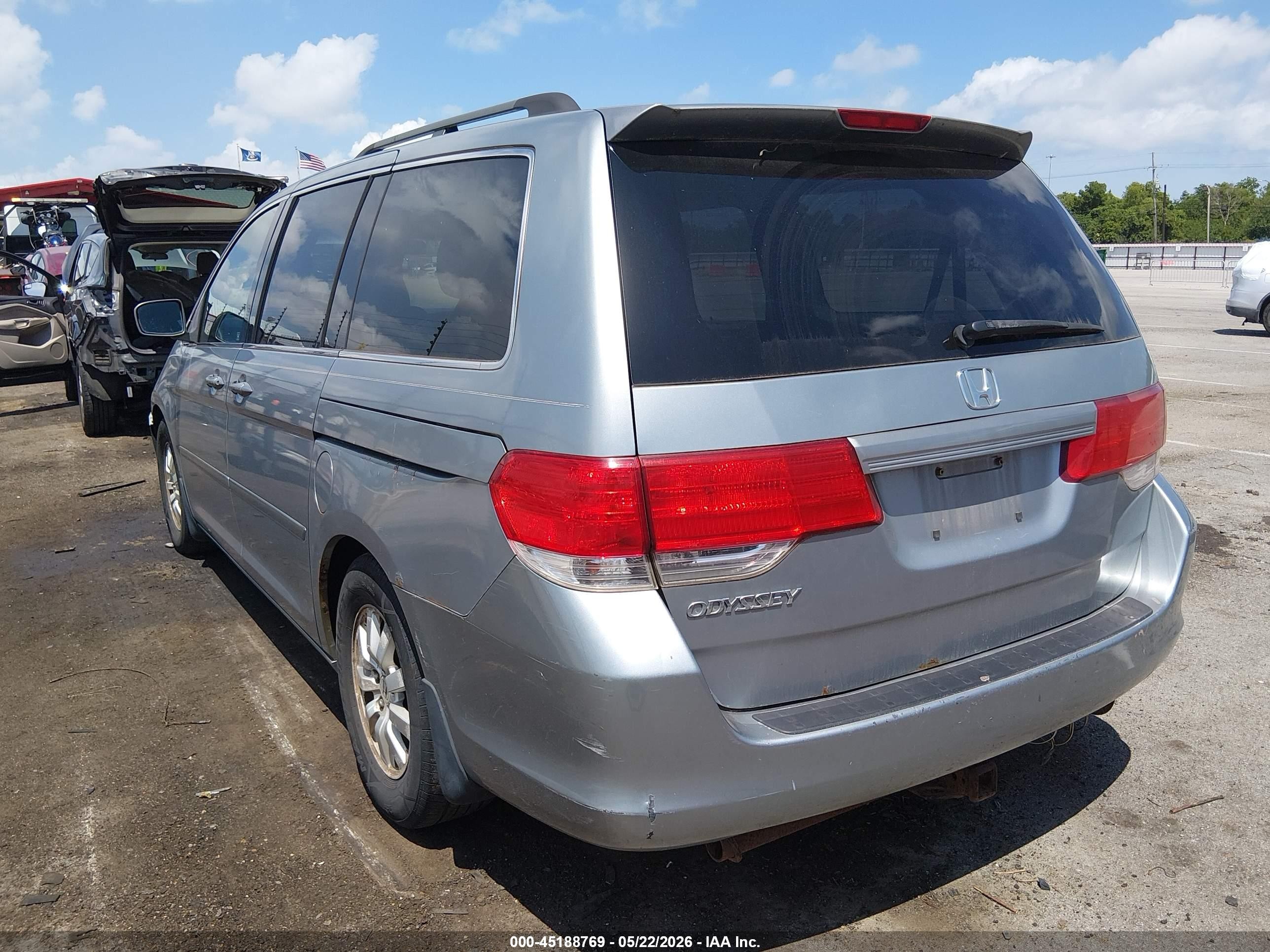2009 Honda Odyssey Ex Silver vin: 5FNRL38489B019031