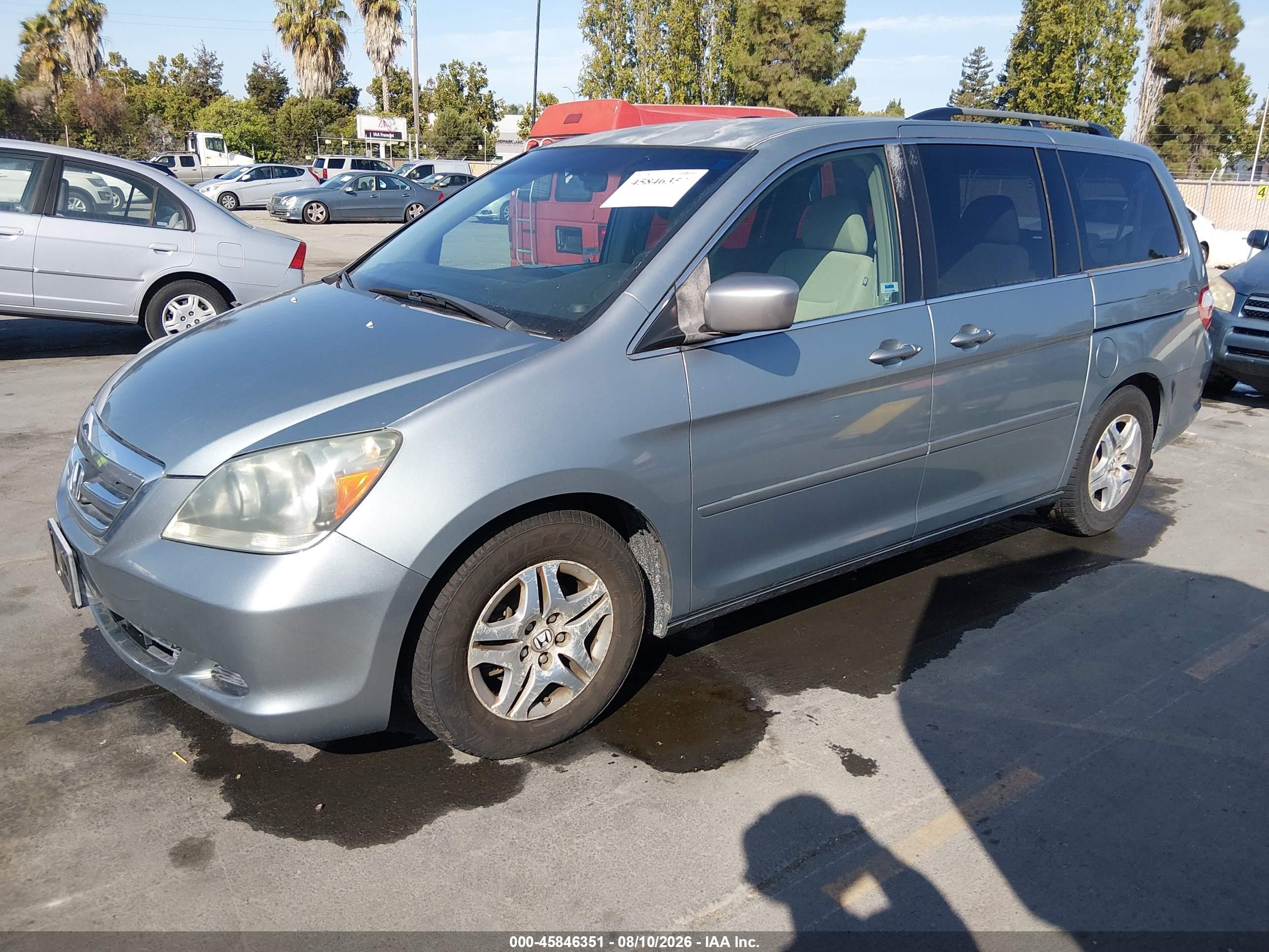 2006 Honda Odyssey Ex Blue vin: 5FNRL38496B004520