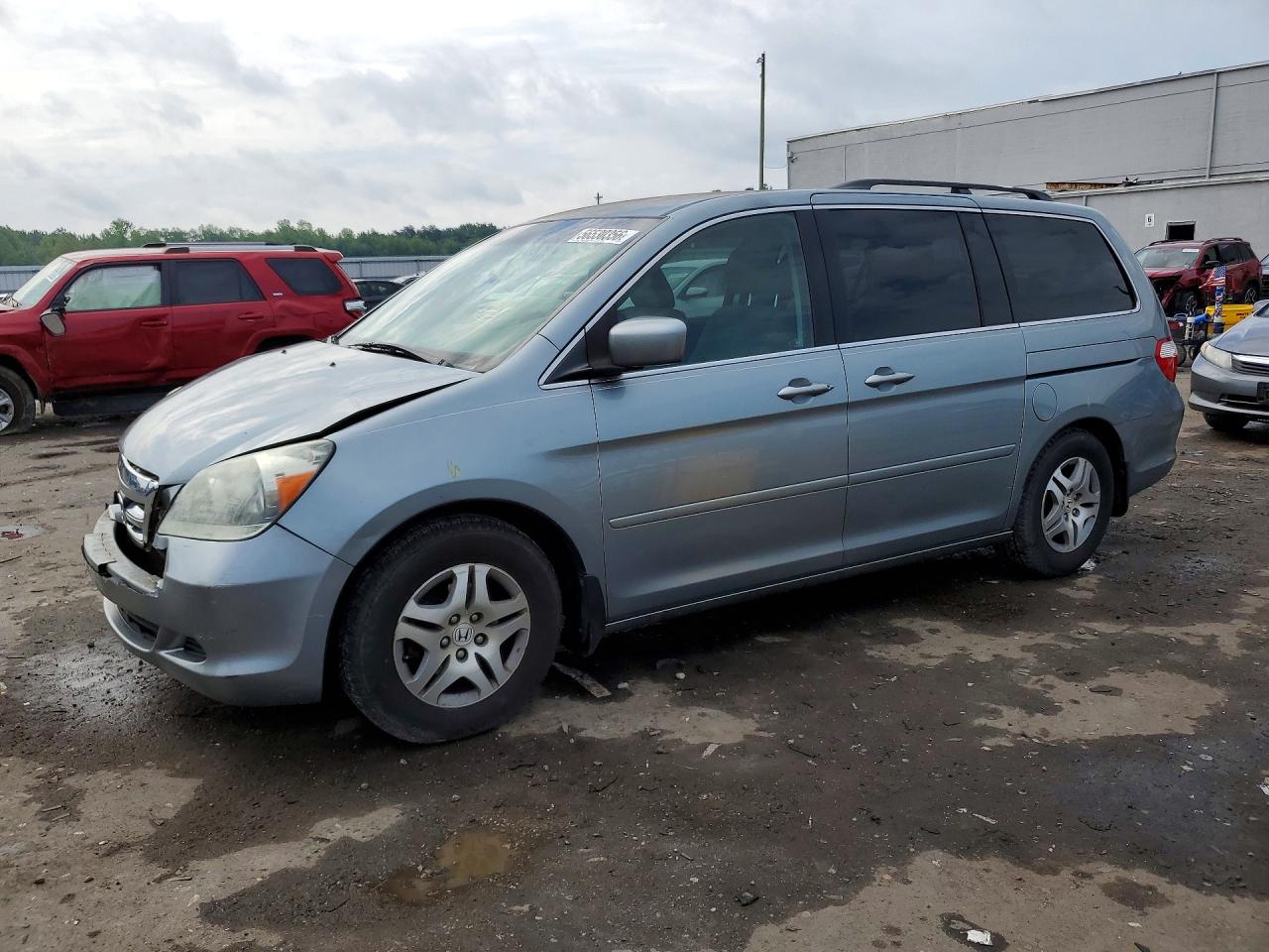 2007 Honda Odyssey Ex Blue vin: 5FNRL38497B007290