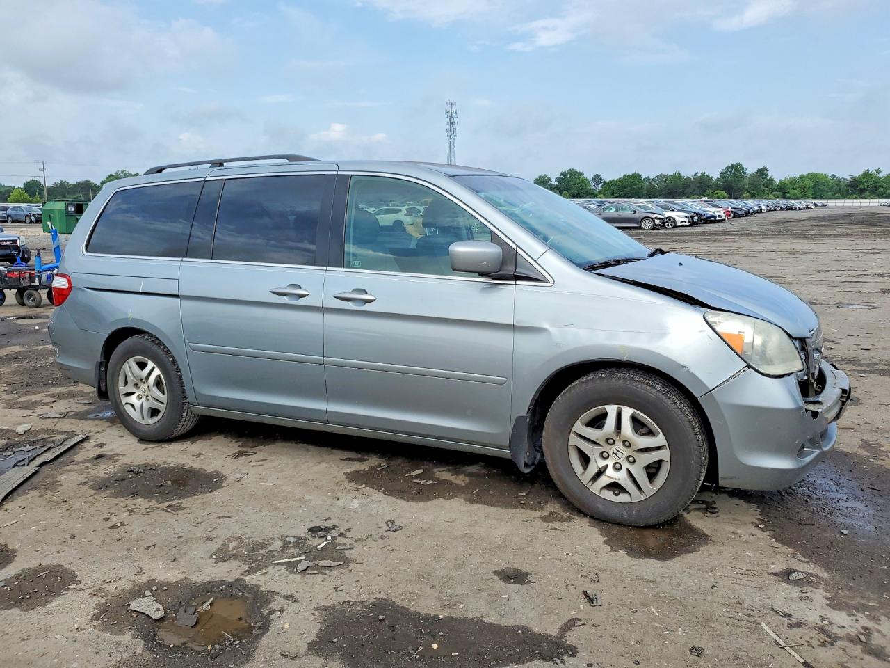 2007 Honda Odyssey Ex Blue vin: 5FNRL38497B007290