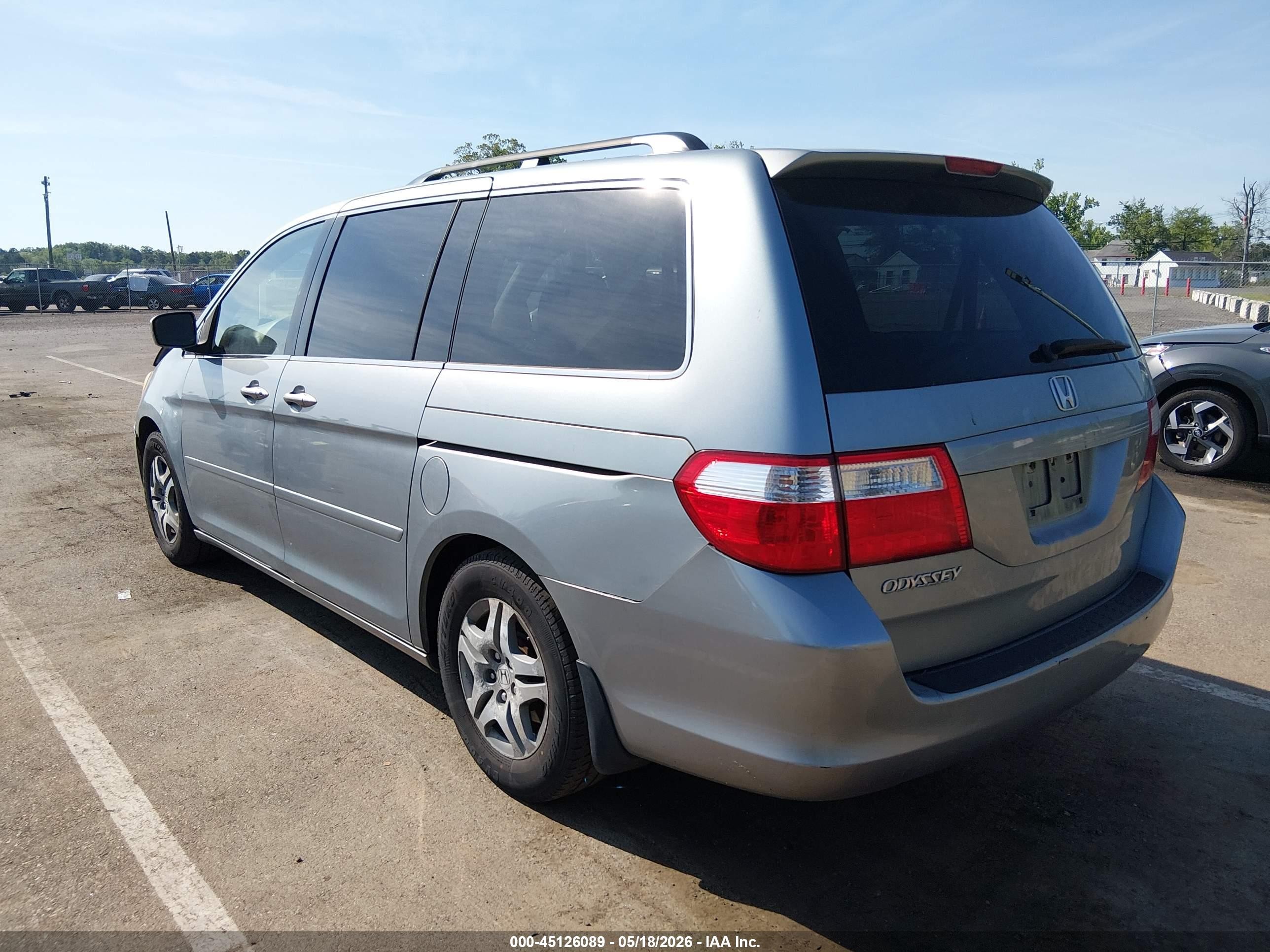 2007 Honda Odyssey Ex Silver vin: 5FNRL38497B015714