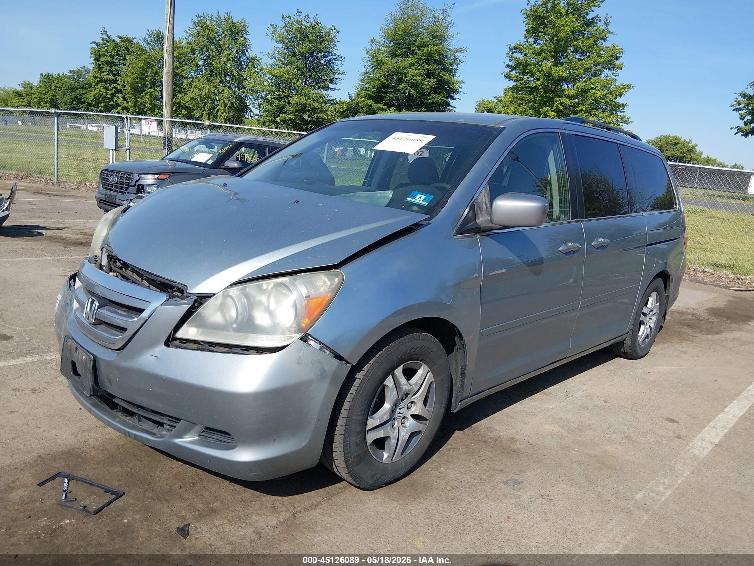 2007 Honda Odyssey Ex Silver vin: 5FNRL38497B015714