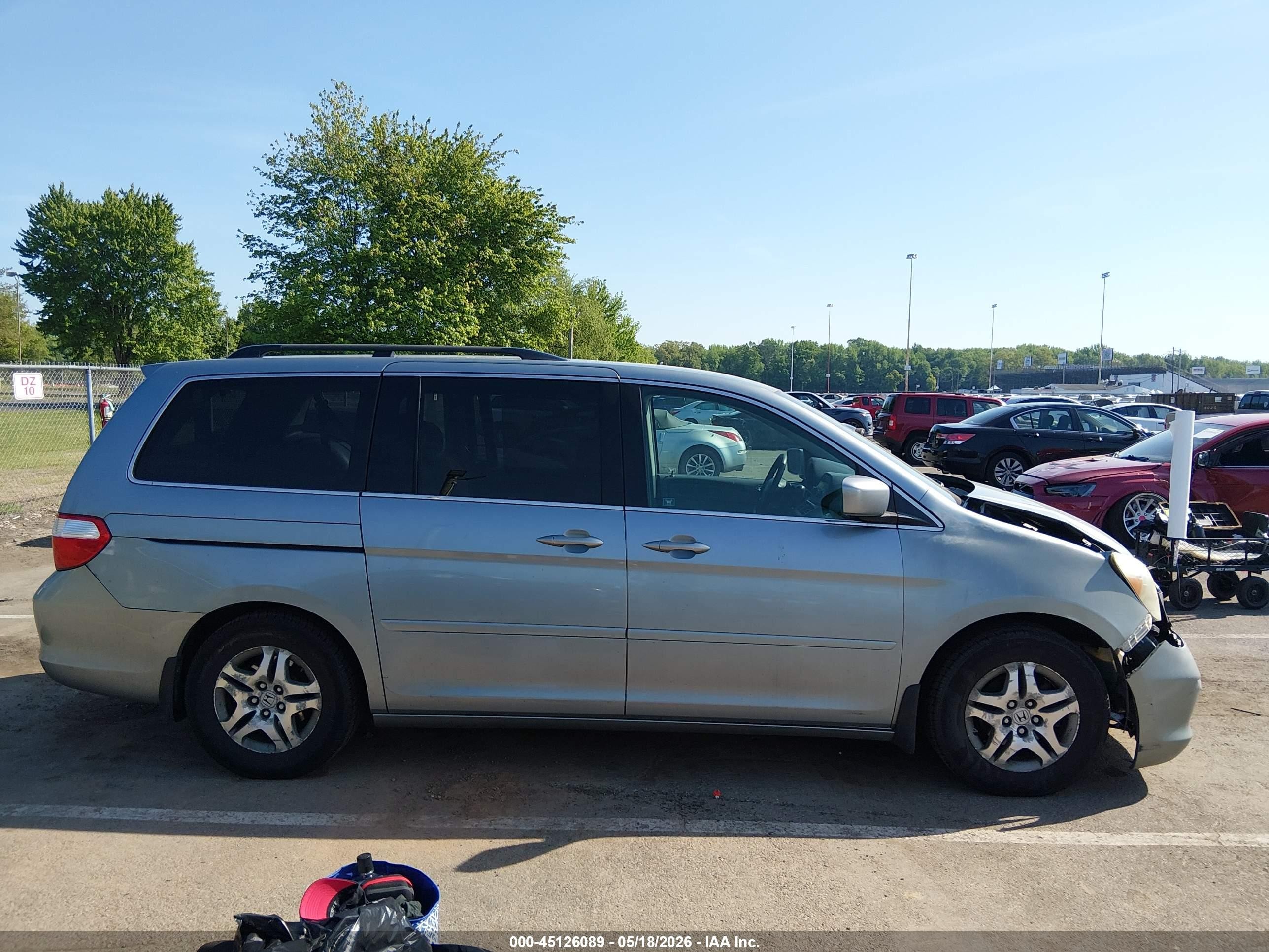 2007 Honda Odyssey Ex Silver vin: 5FNRL38497B015714