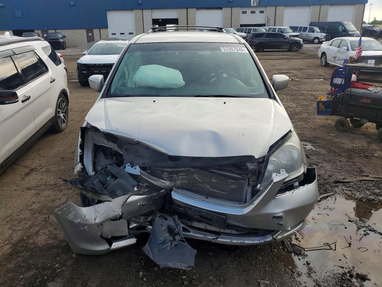 2007 Honda Odyssey Ex Silver vin: 5FNRL38497B054528