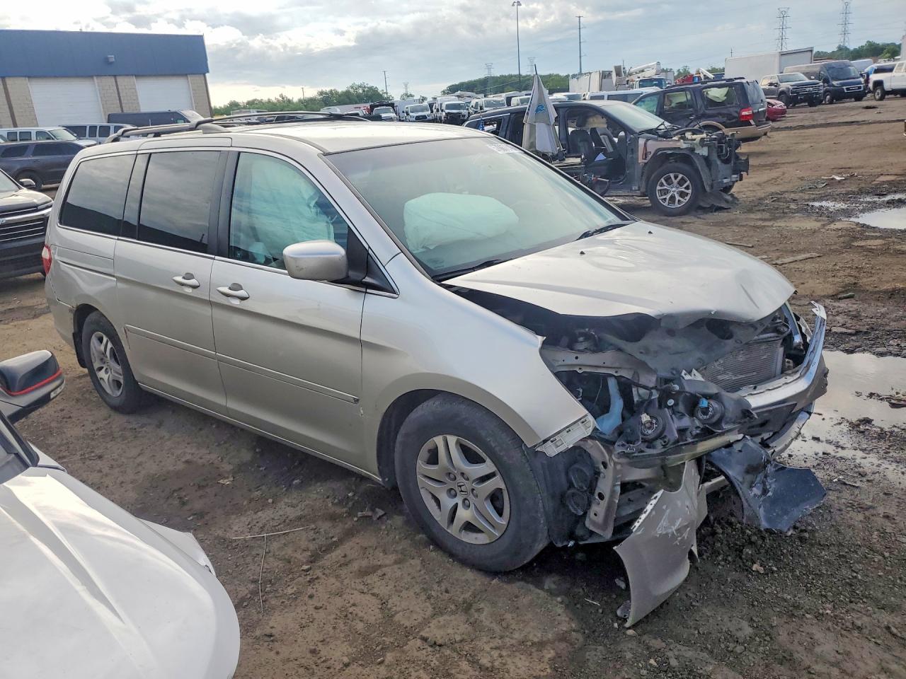 2007 Honda Odyssey Ex Silver vin: 5FNRL38497B054528