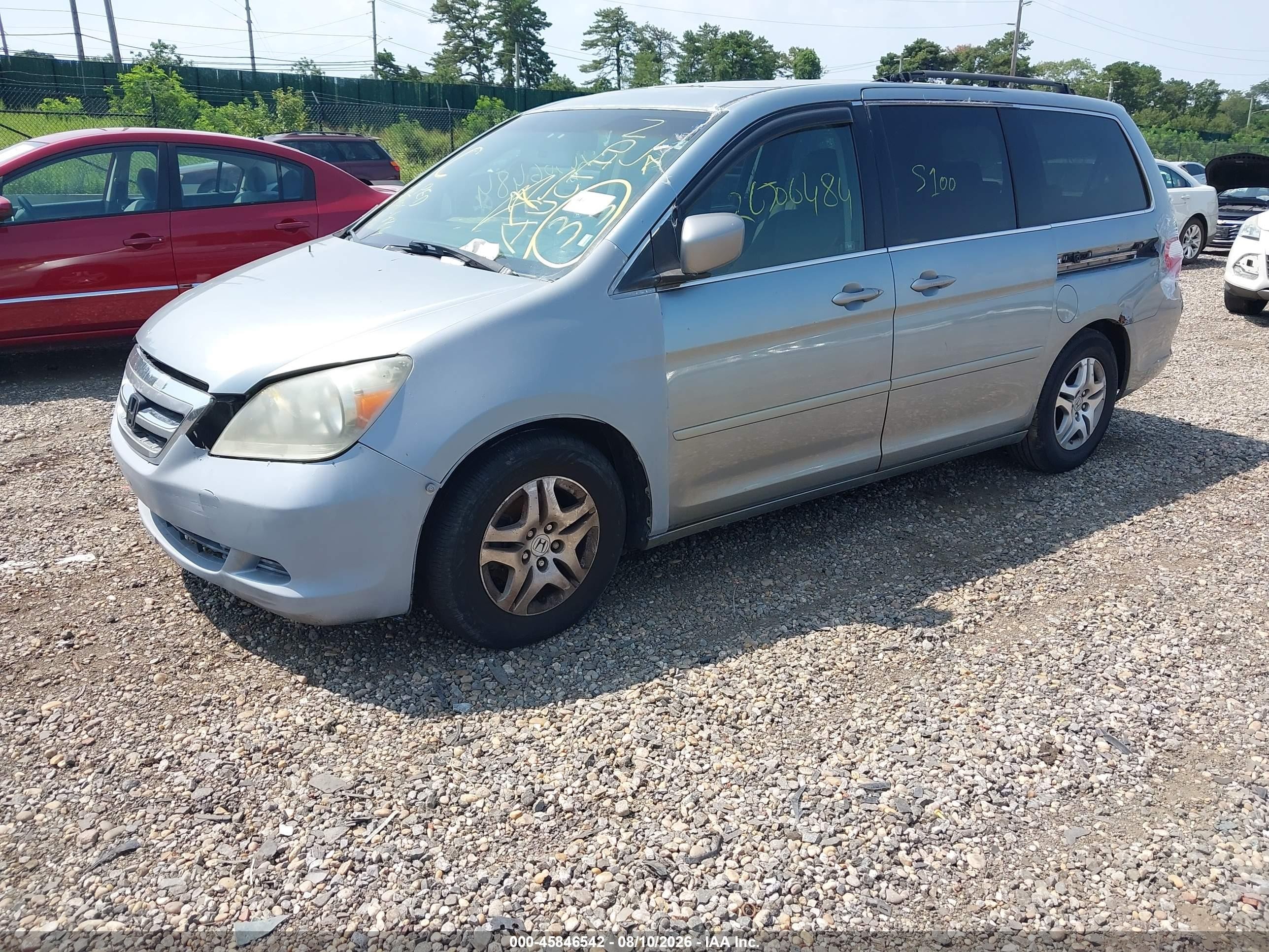 2007 Honda Odyssey Ex Серый vin: 5FNRL38497B081339