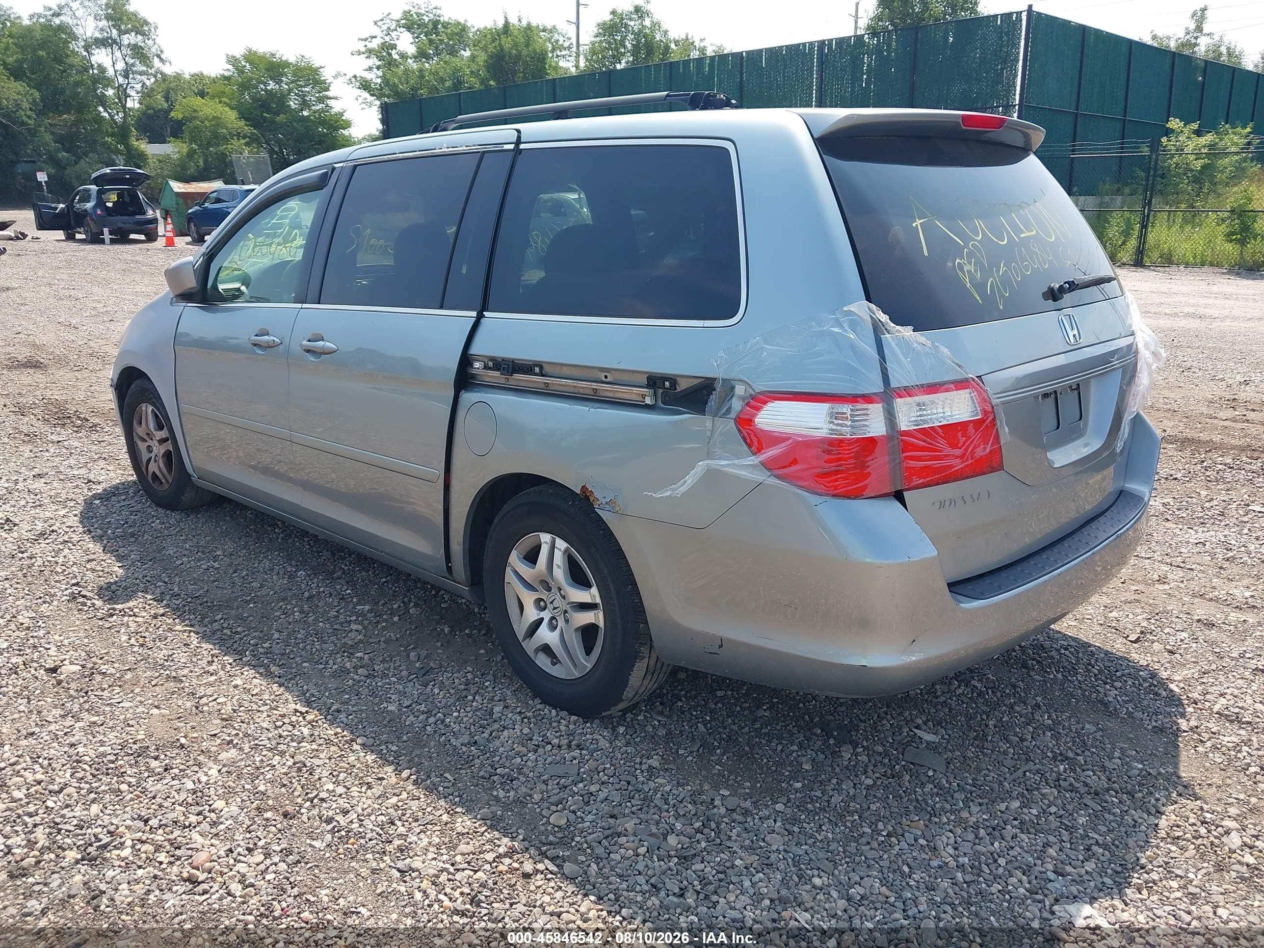 2007 Honda Odyssey Ex Серый vin: 5FNRL38497B081339