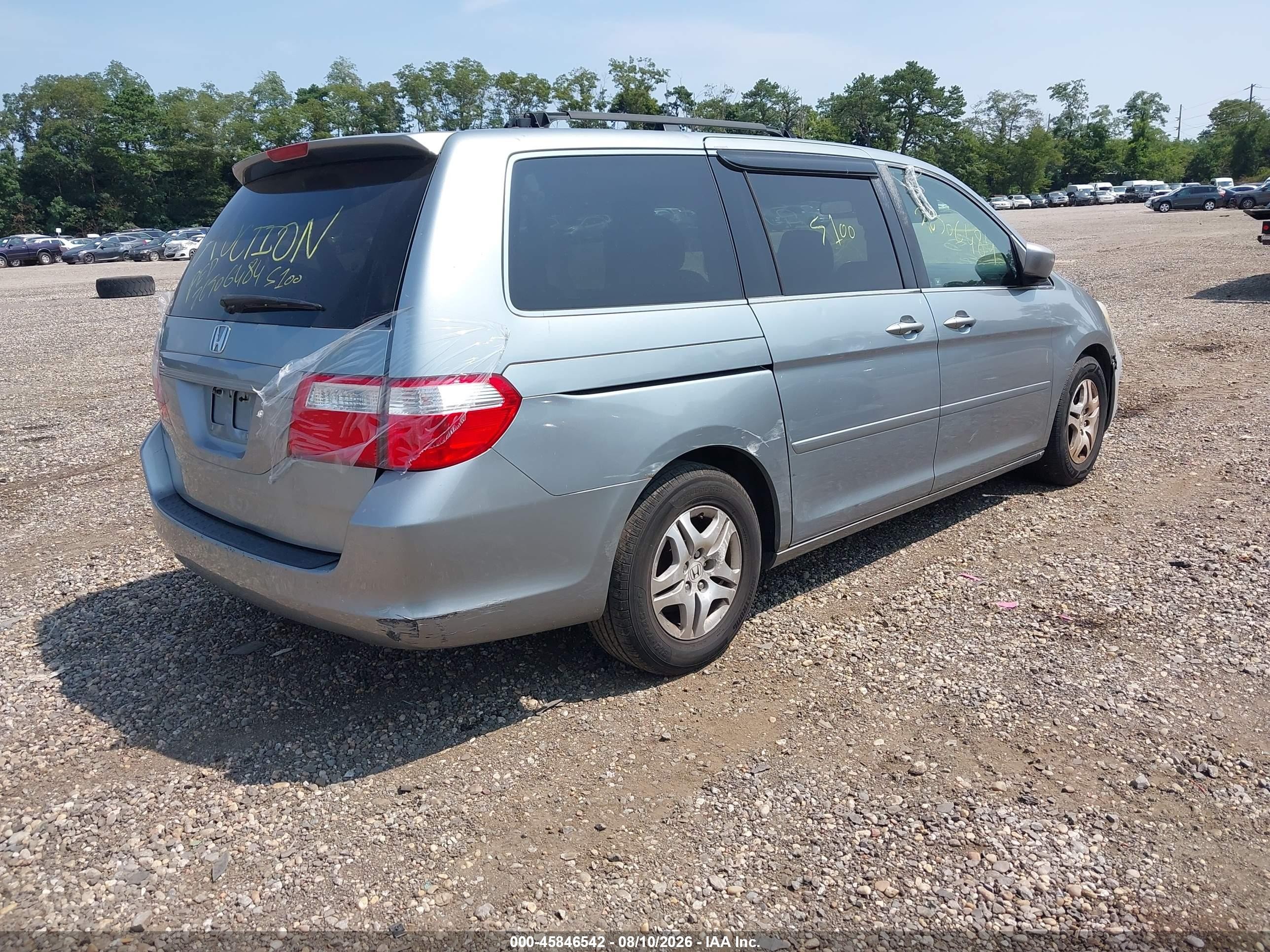 2007 Honda Odyssey Ex Серый vin: 5FNRL38497B081339