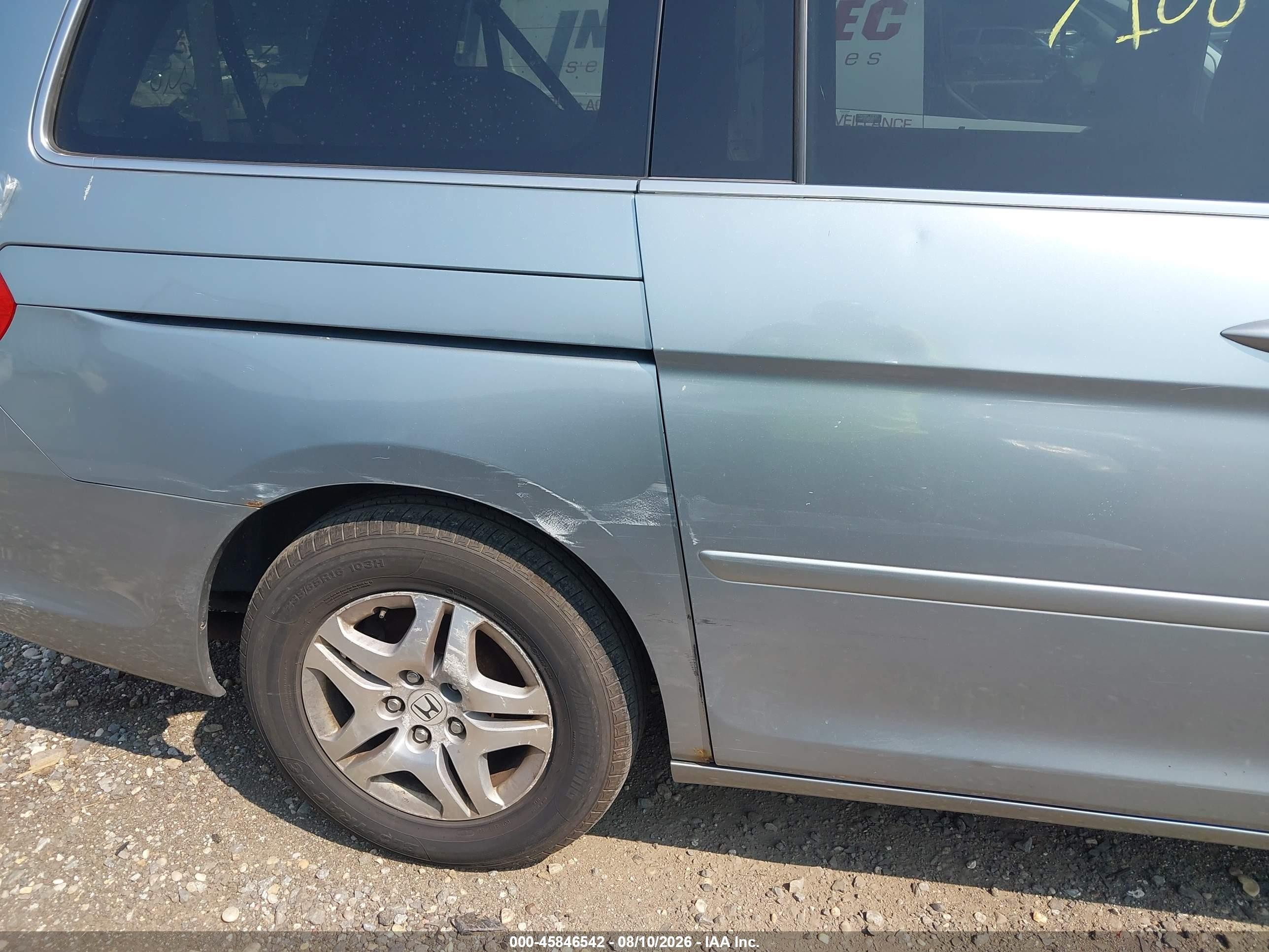 2007 Honda Odyssey Ex Серый vin: 5FNRL38497B081339