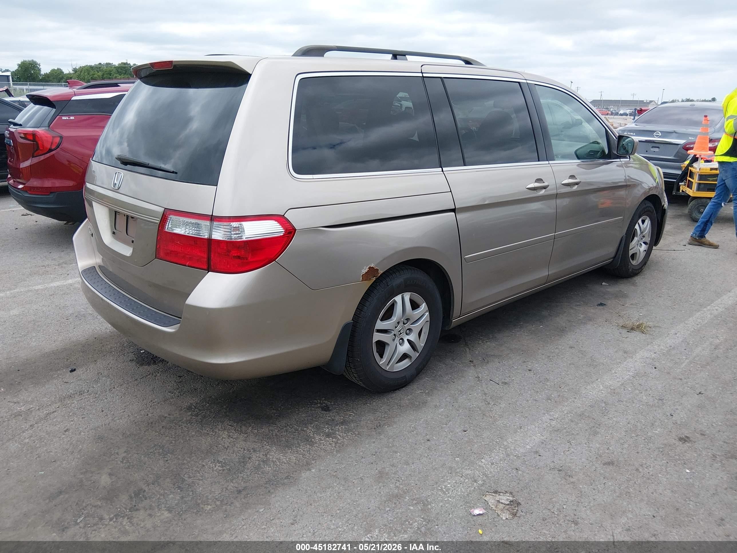 2007 Honda Odyssey Ex Gold vin: 5FNRL38497B096262