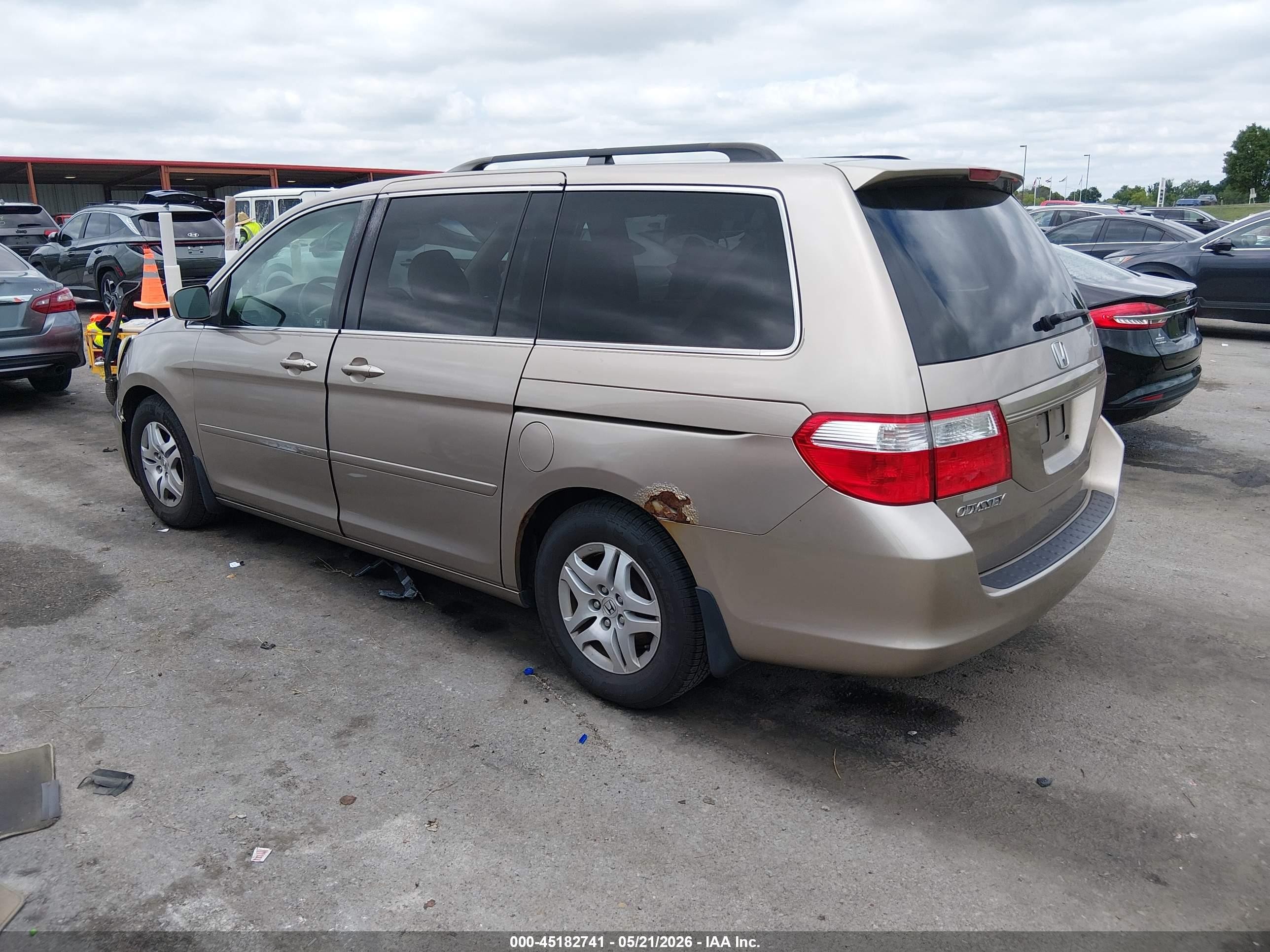 2007 Honda Odyssey Ex Gold vin: 5FNRL38497B096262