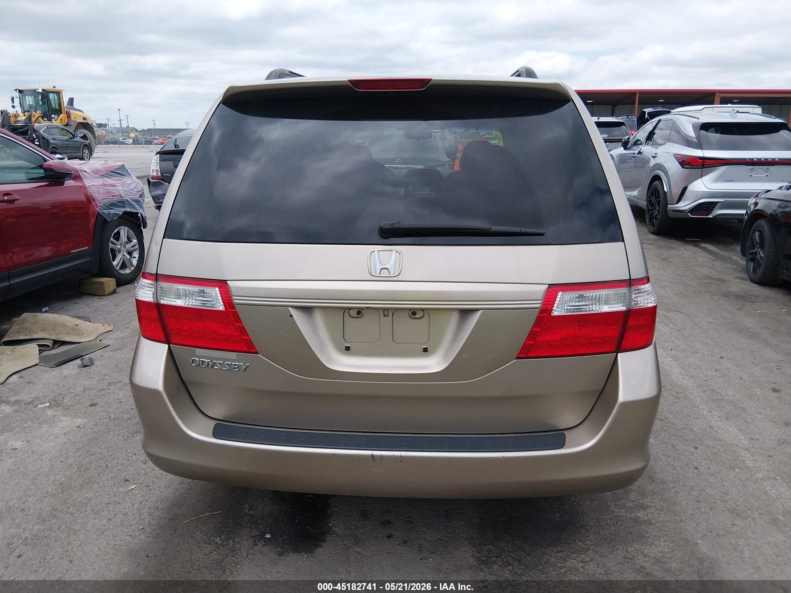 2007 Honda Odyssey Ex Gold vin: 5FNRL38497B096262