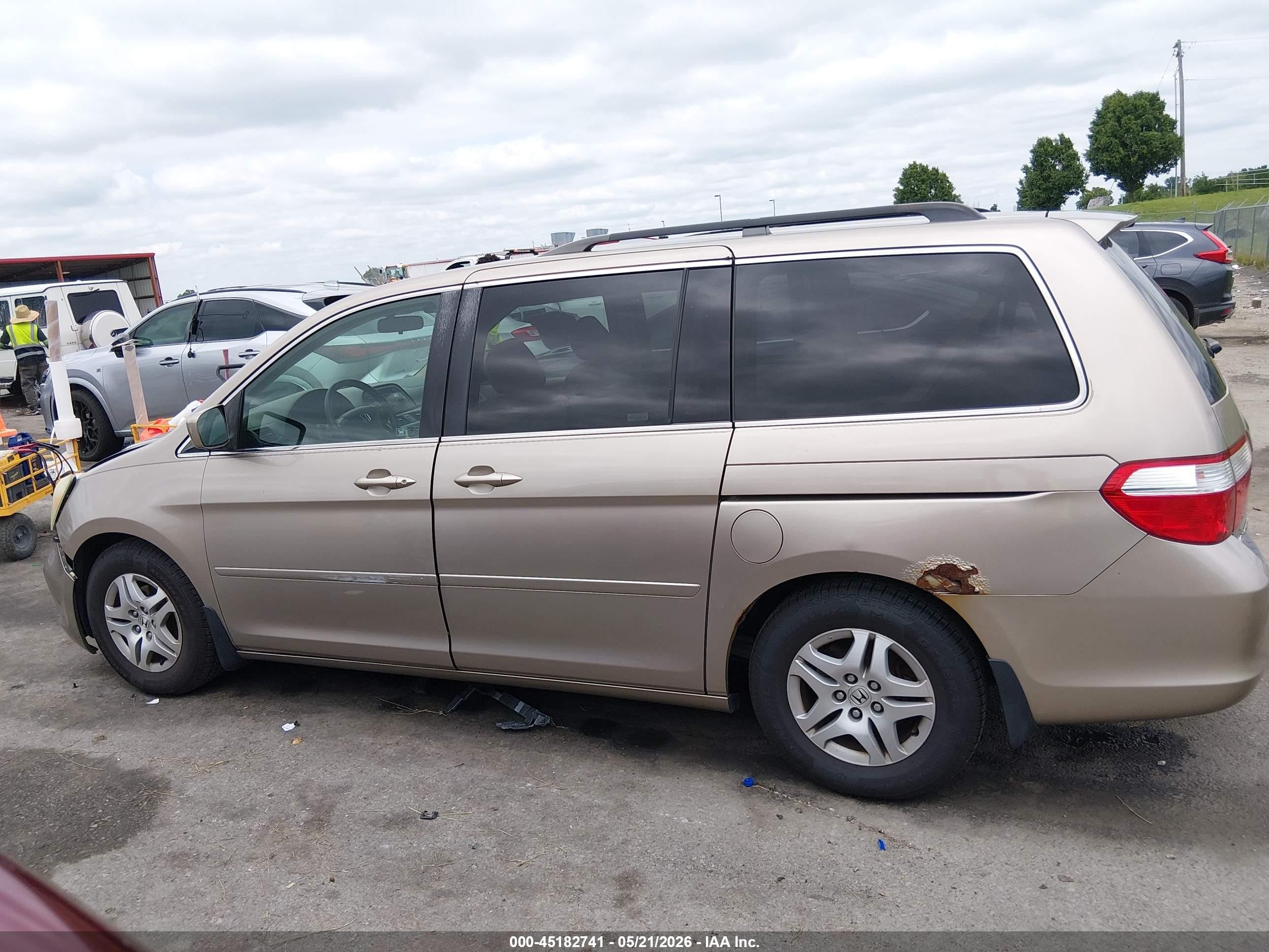 2007 Honda Odyssey Ex Gold vin: 5FNRL38497B096262