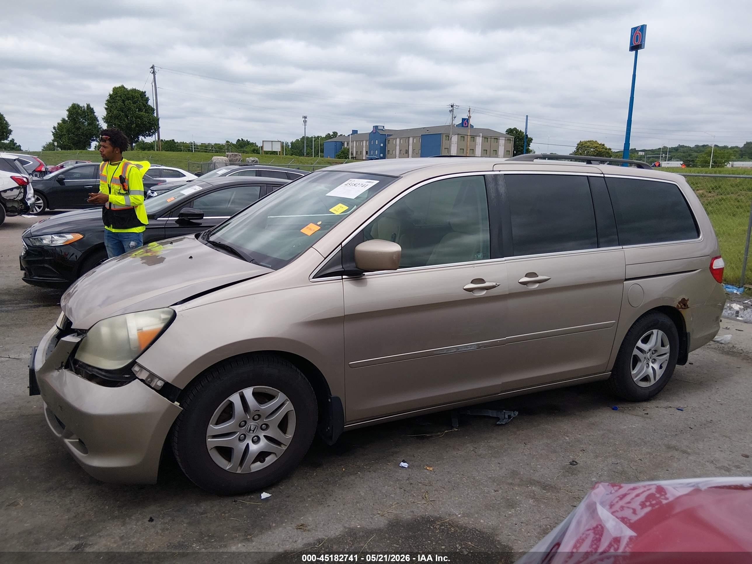 2007 Honda Odyssey Ex Gold vin: 5FNRL38497B096262
