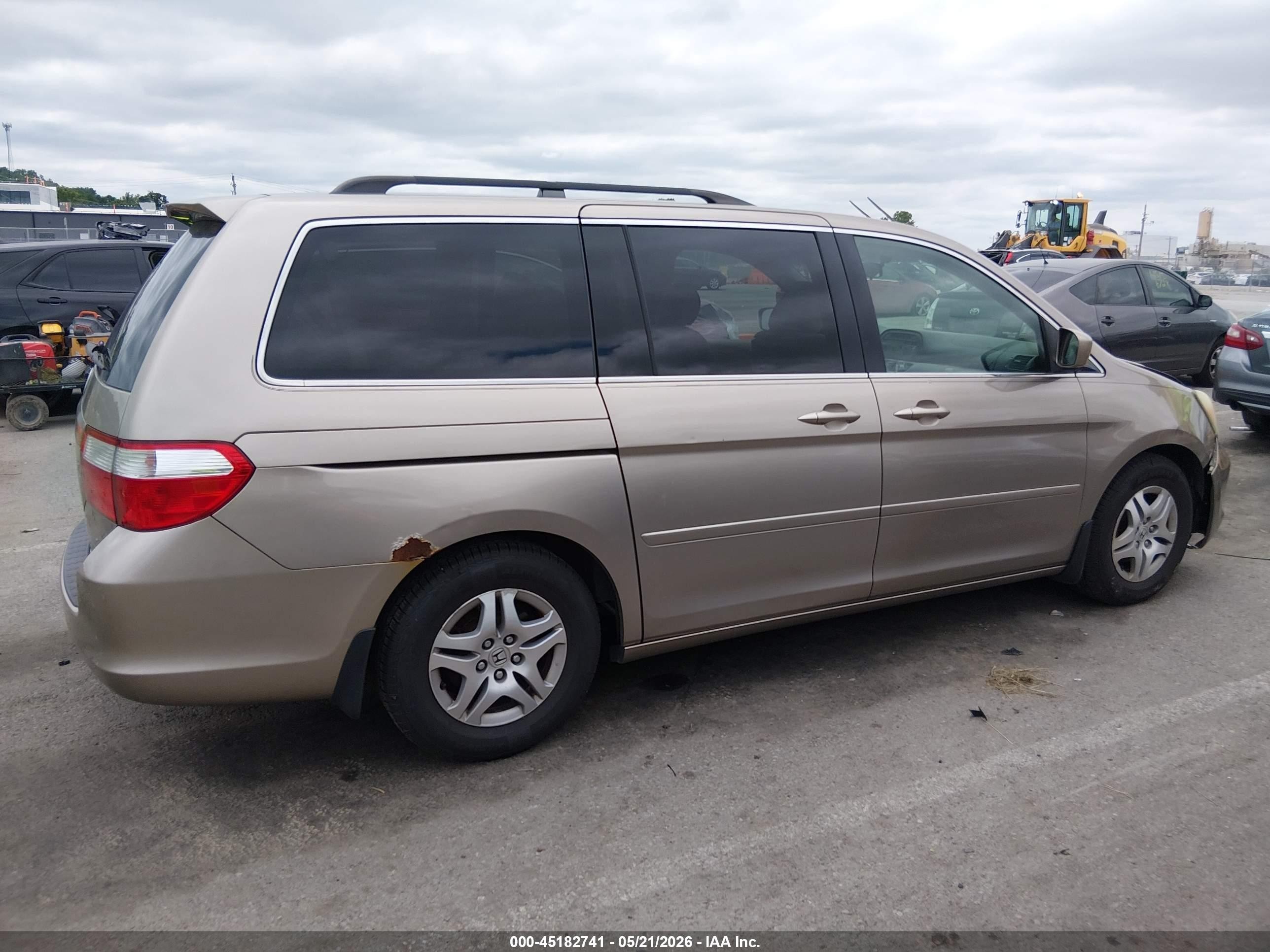 2007 Honda Odyssey Ex Gold vin: 5FNRL38497B096262